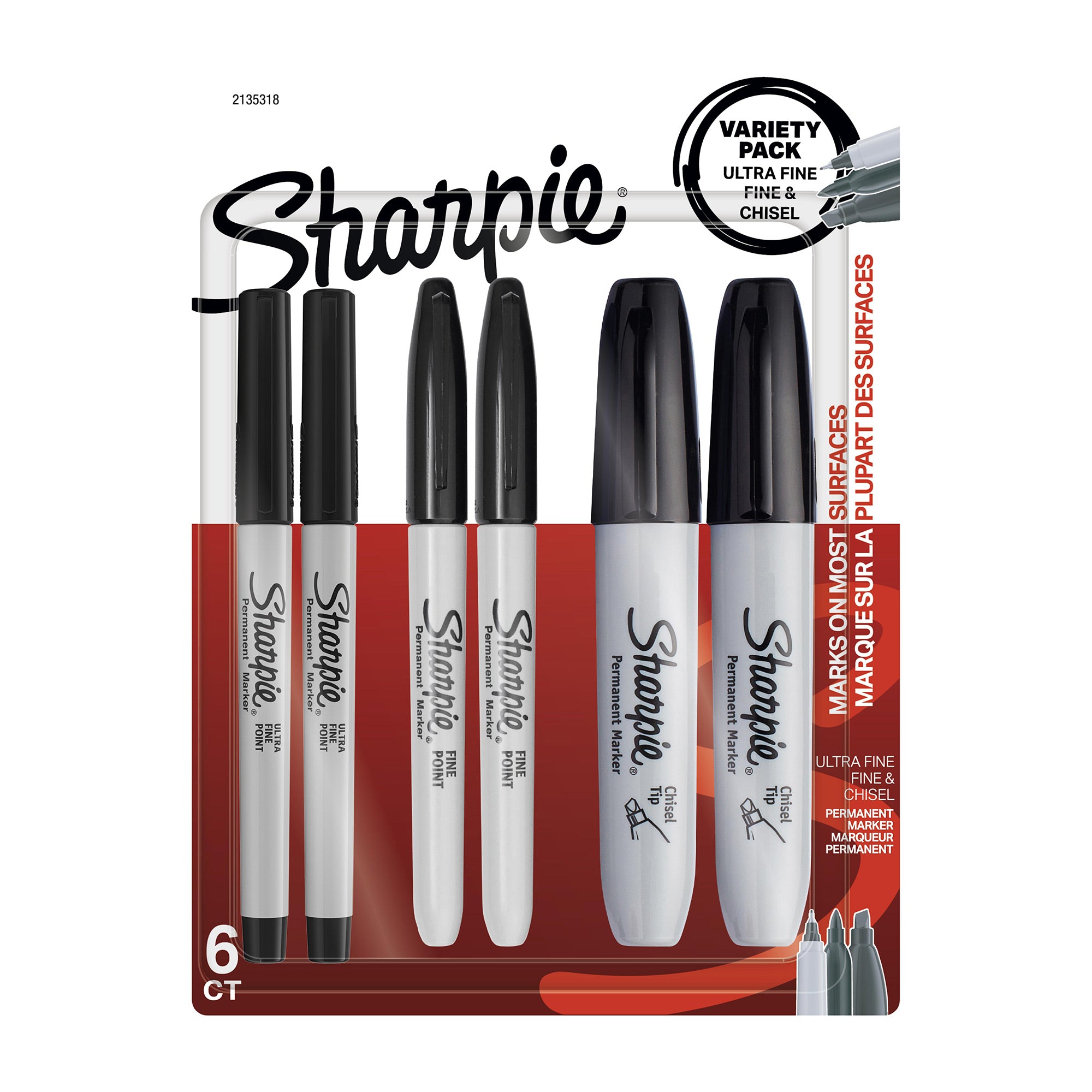 Sharpie Fine Marqueur permanent pointe ogive 0,9 mm rouge - Marqueurs  Permanentsfavorable à acheter dans notre magasin