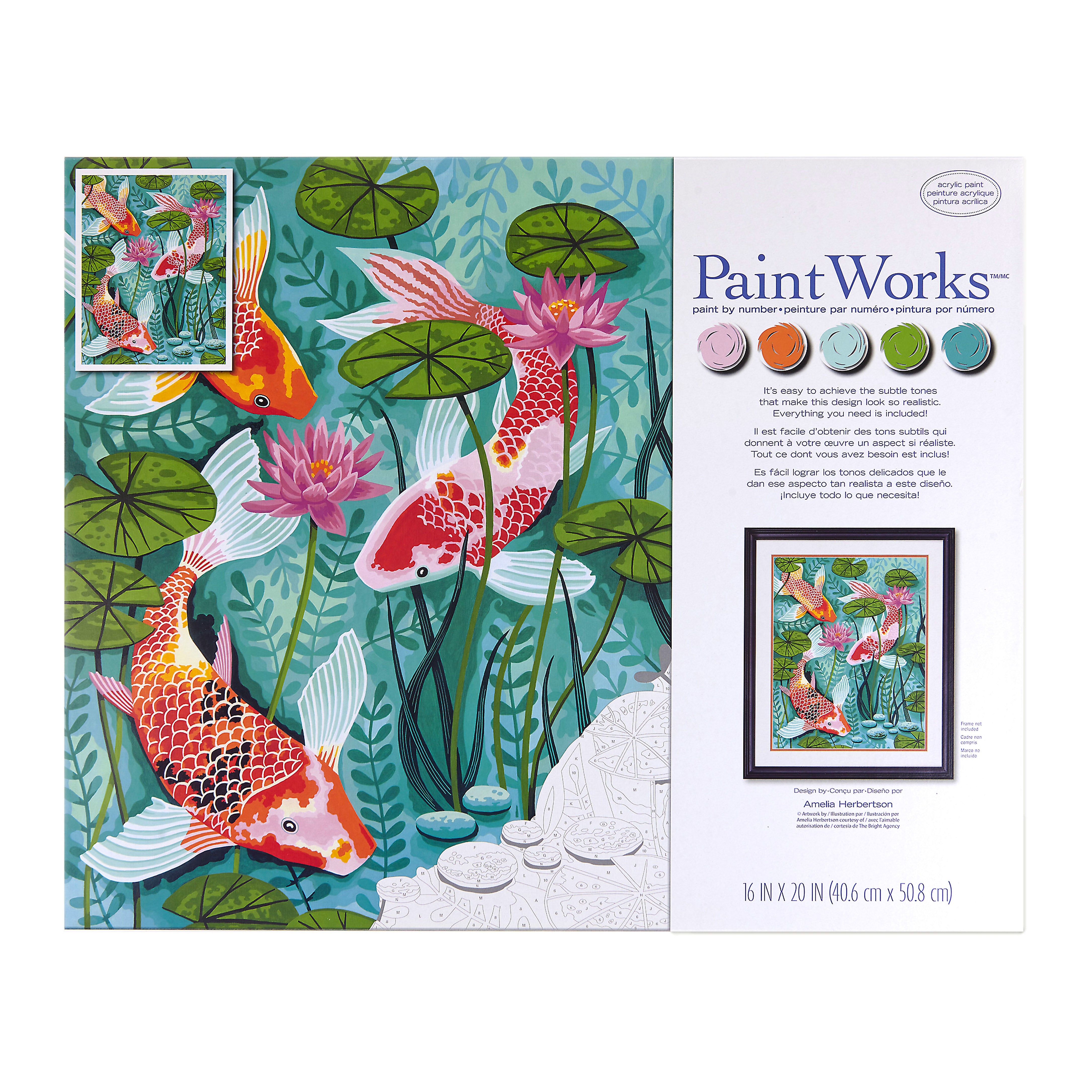 Paintworks Paint By Number 14x20 Garden Bluebirds 