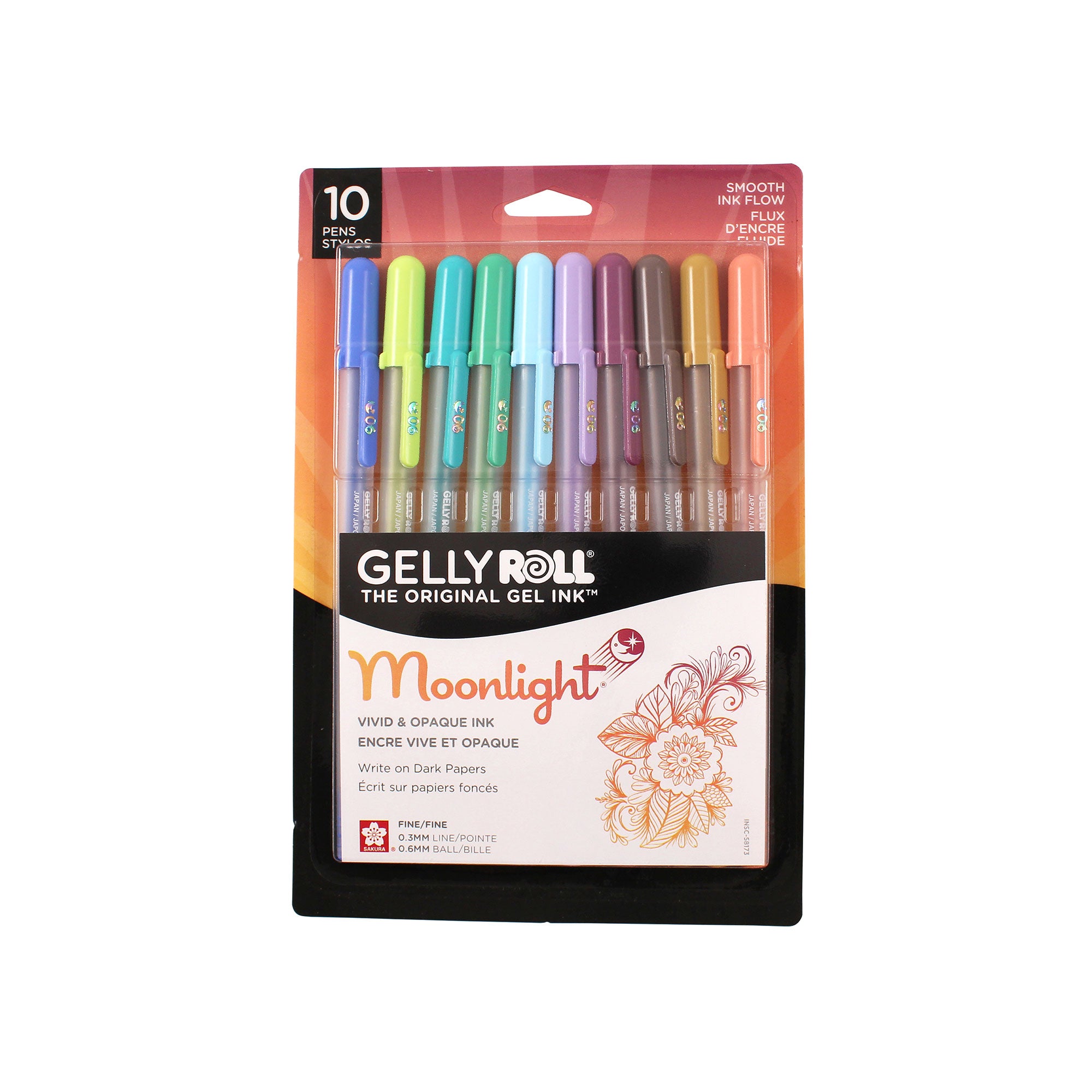 Ooly Stylo à bille - 6 pièces - Fins Line Stylos gel colorés