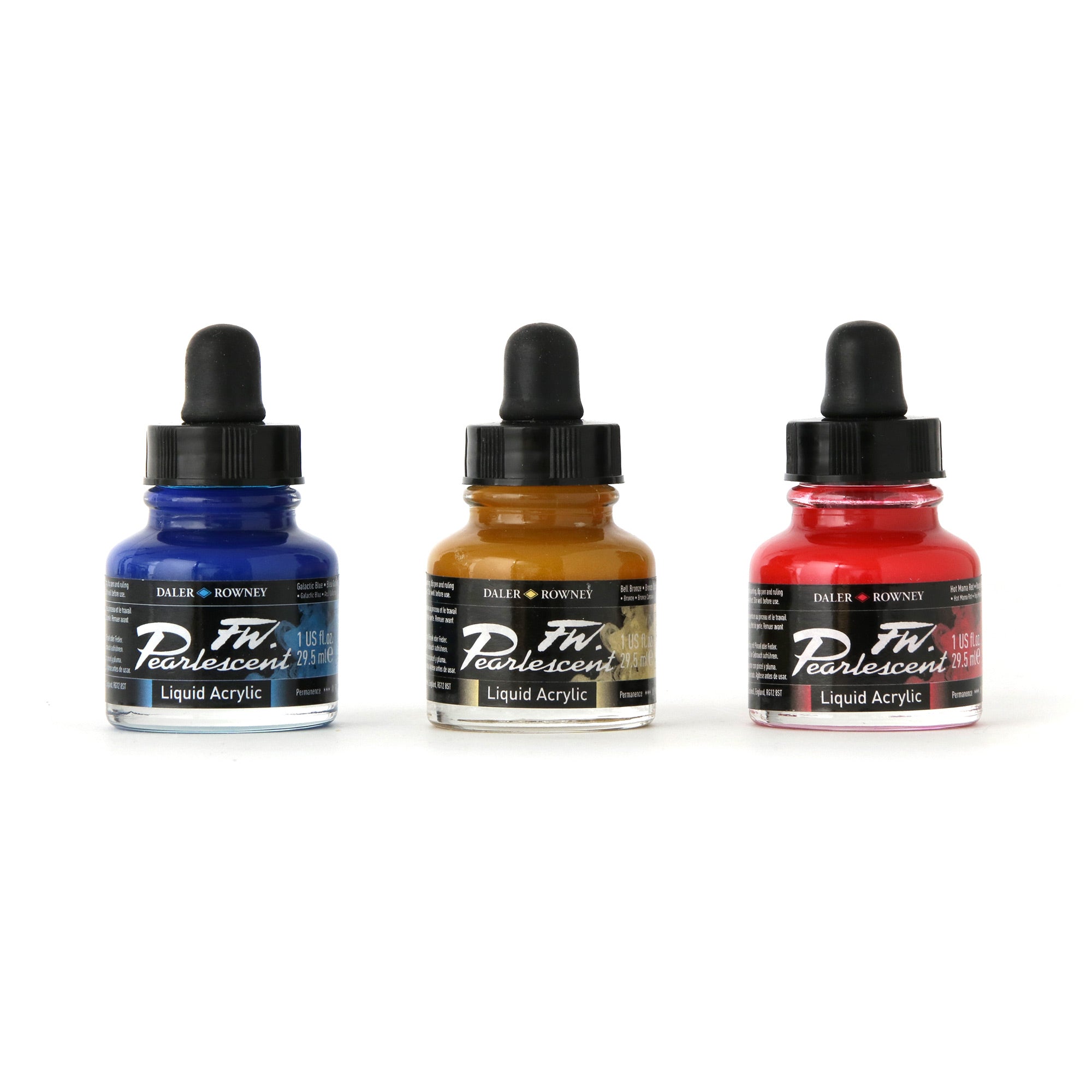 Daler-Rowney FW Pearlescent Liquid Acrylic Inks