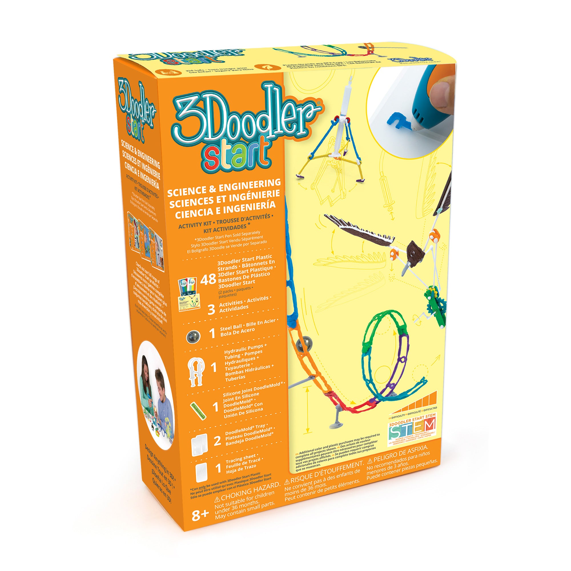3Doodler Start Essentials Ensemble de stylos 3D pour enfants avec filament  de recharge gratuit (version 2019) – Jouet STEM pour garçons et filles, à  partir de 6 ans – Lauréat du prix
