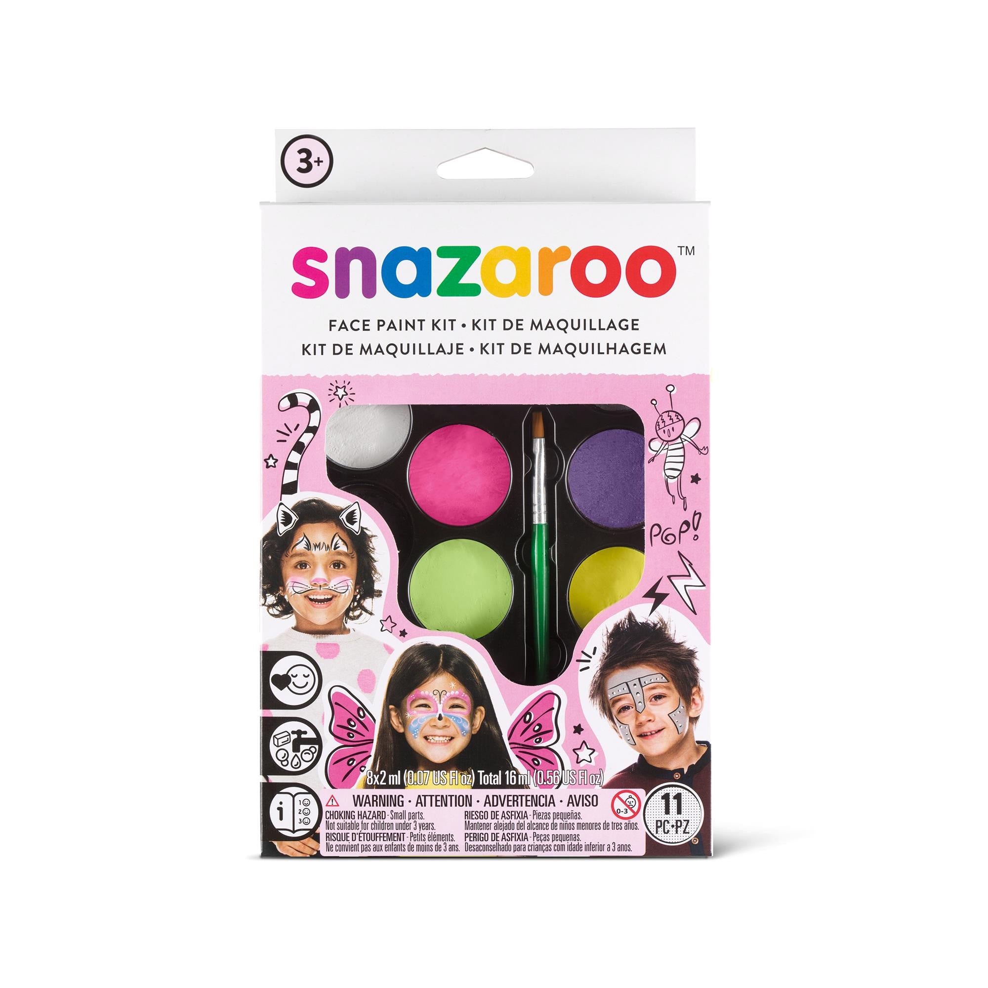 Mini kit maquillage sorcière - Snazaroo - Palette 3 couleurs