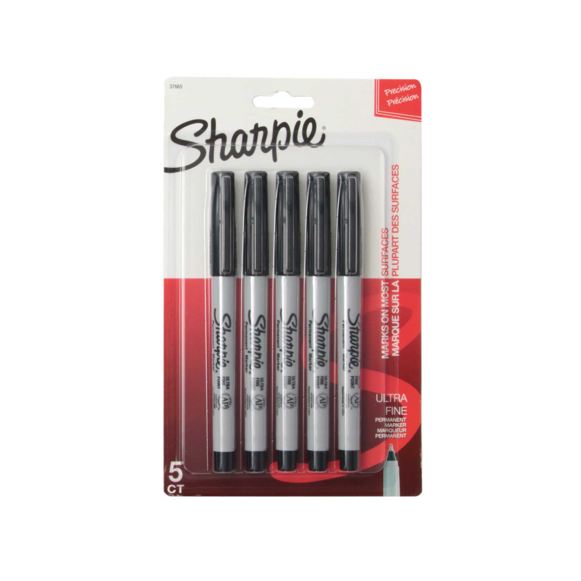 Sharpie Stylo Pen Ultra Fine Tip 0.3mm Fibre 4 Pack Black Red Blue