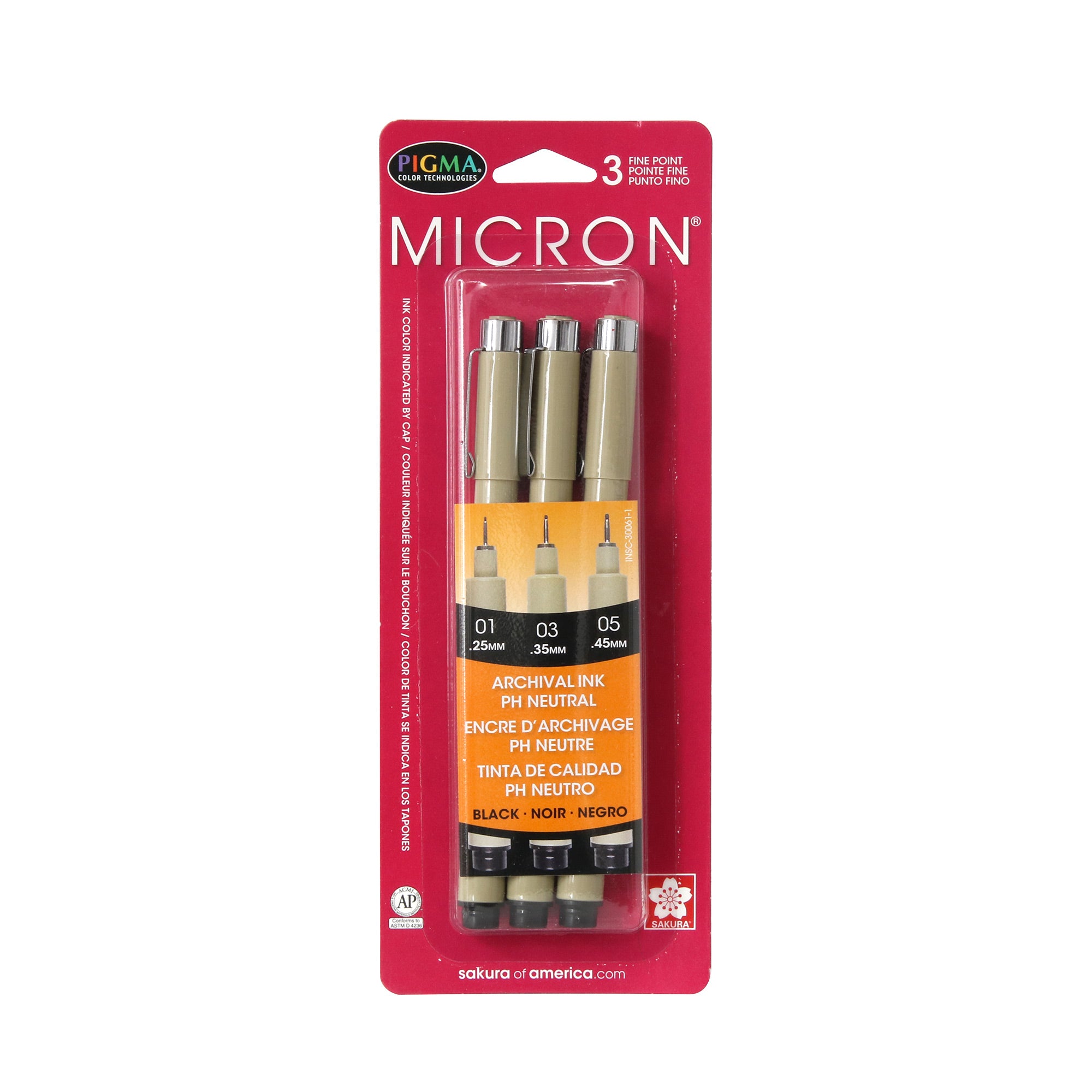 Sakura Pigma Micron pen 005 Blue ink marker felt tip pen, Archival pigment  ink pens, 0.20mm line-width fine point for artist, technical drawing pens 