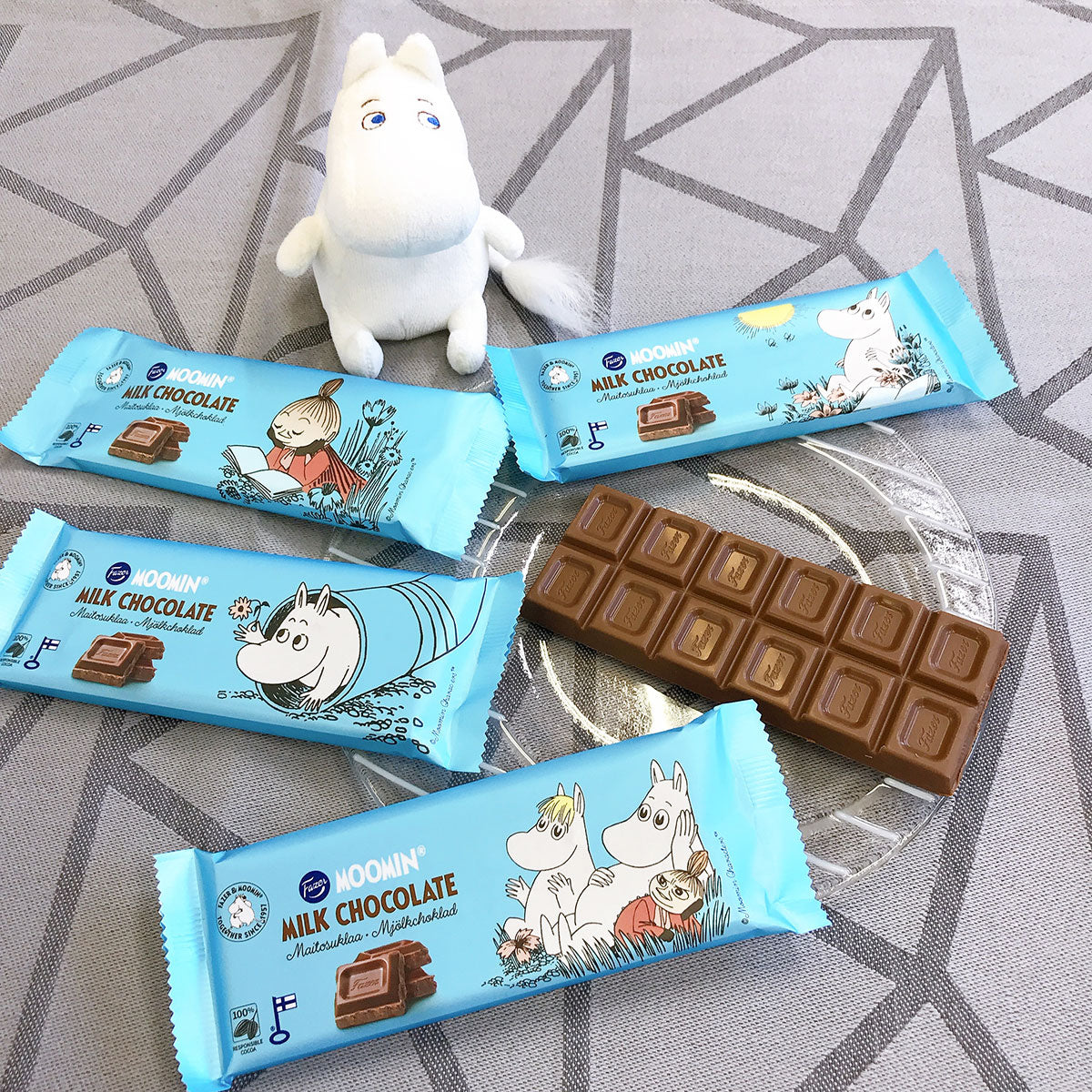 Fazer ファッツェル Moomin ムーミン ミルクチョコレート バー 68g 北欧雑貨