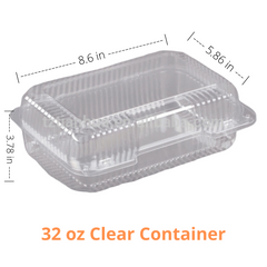 32oz clear container