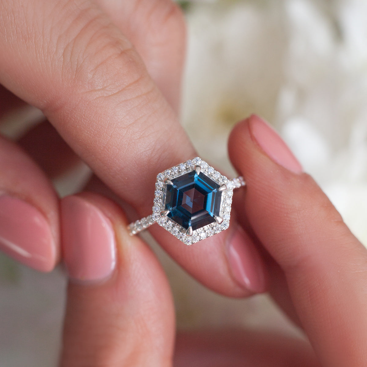 Audrey London Blue Topaz Ring