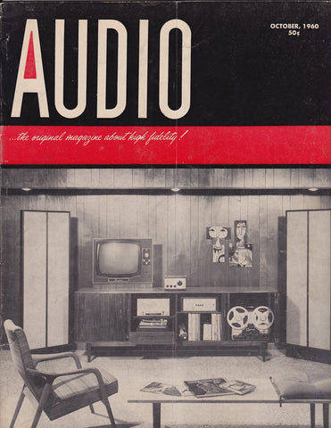 October 1960 Audio Magazine cover, showing a pair of KLH Nines