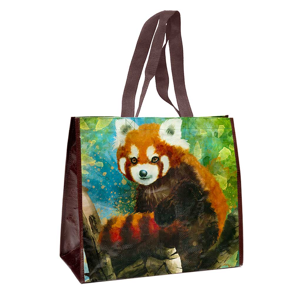 Red Panda tote bag noodles Asian anime fun shopping 100% cotton