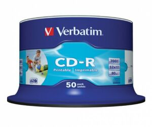 CD-R Verbatim inkjet 80min./700MB, 52x 43710 – adrshop-online