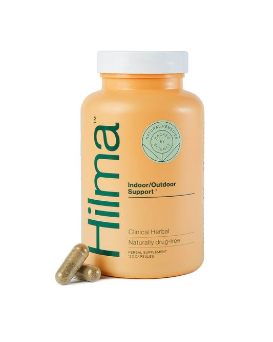 Hilma Gentle Bowel Movement Supplements - A Natural, Gentle Laxative  w/Magnesium Citrate, Ginger, Anise & Bitter Orange - 46 Vegan Capsules