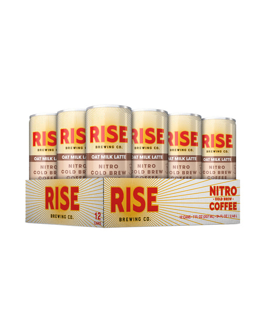 Rise Brewing Co. Nitro Cold Brew Latte, Original Black, 7 oz Can, 12/Carton