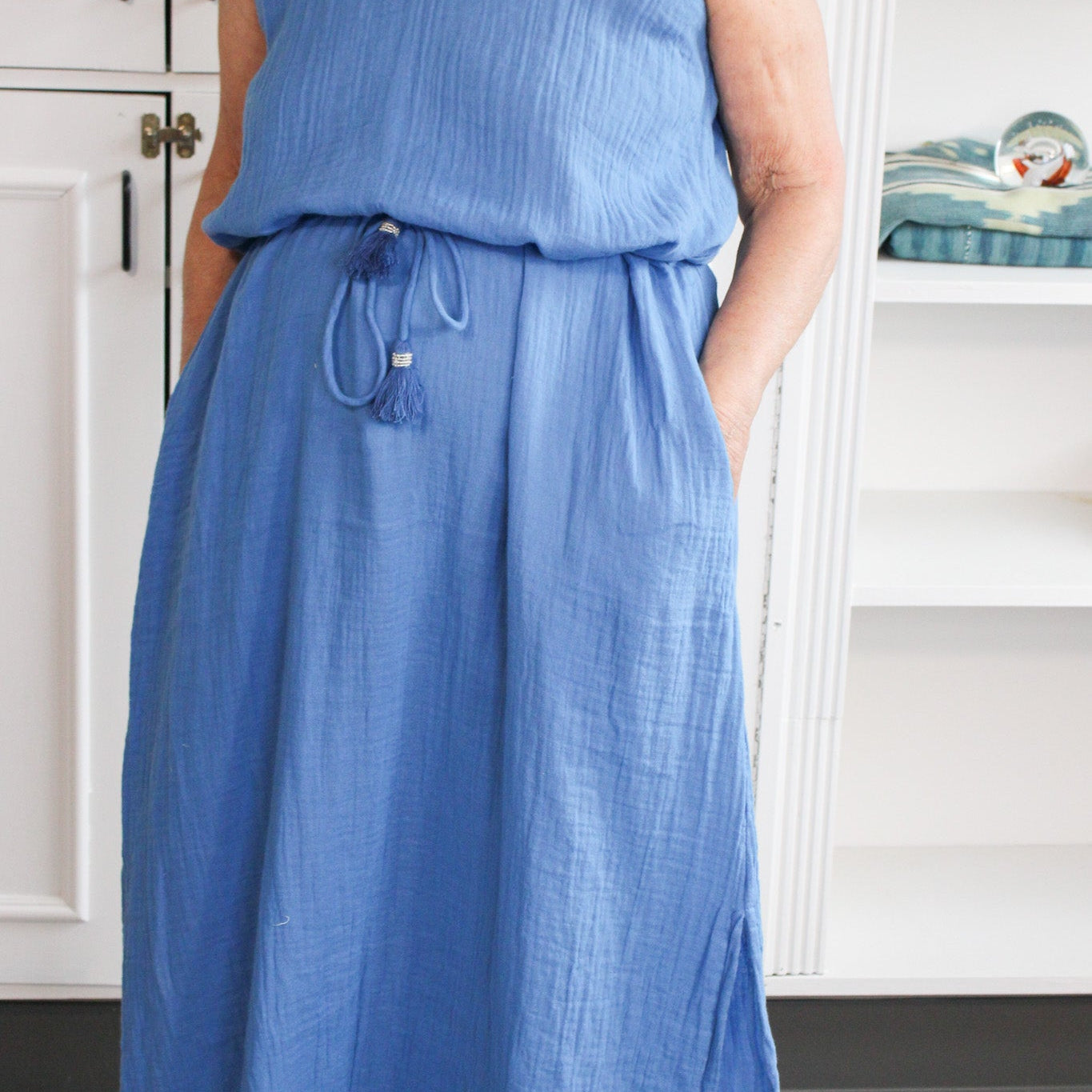 Isla Dress - Bluesy Sunday Stripes from Emerson Fry – Ziabird