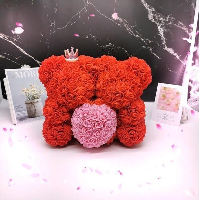 ours en rose 40 cm