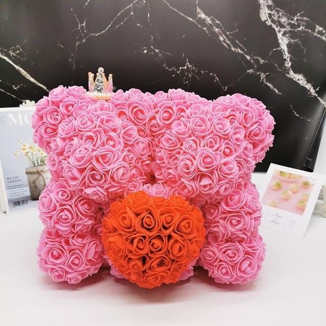 ours en rose 40 cm