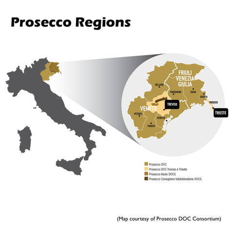 Prosecco Regions Map