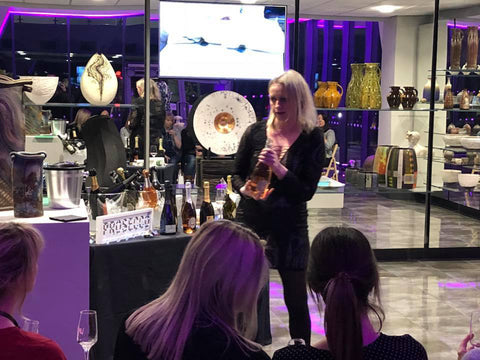 Julia Phillips hosting a Prosecco Tasting event at LoveClay, Staffordshire