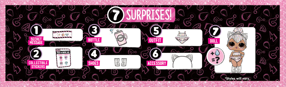 glam glitter series doll with 7 surprises