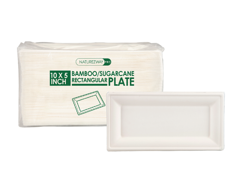500 PACK) 6” Inch Square Bamboo Plates – NATUREZWAY
