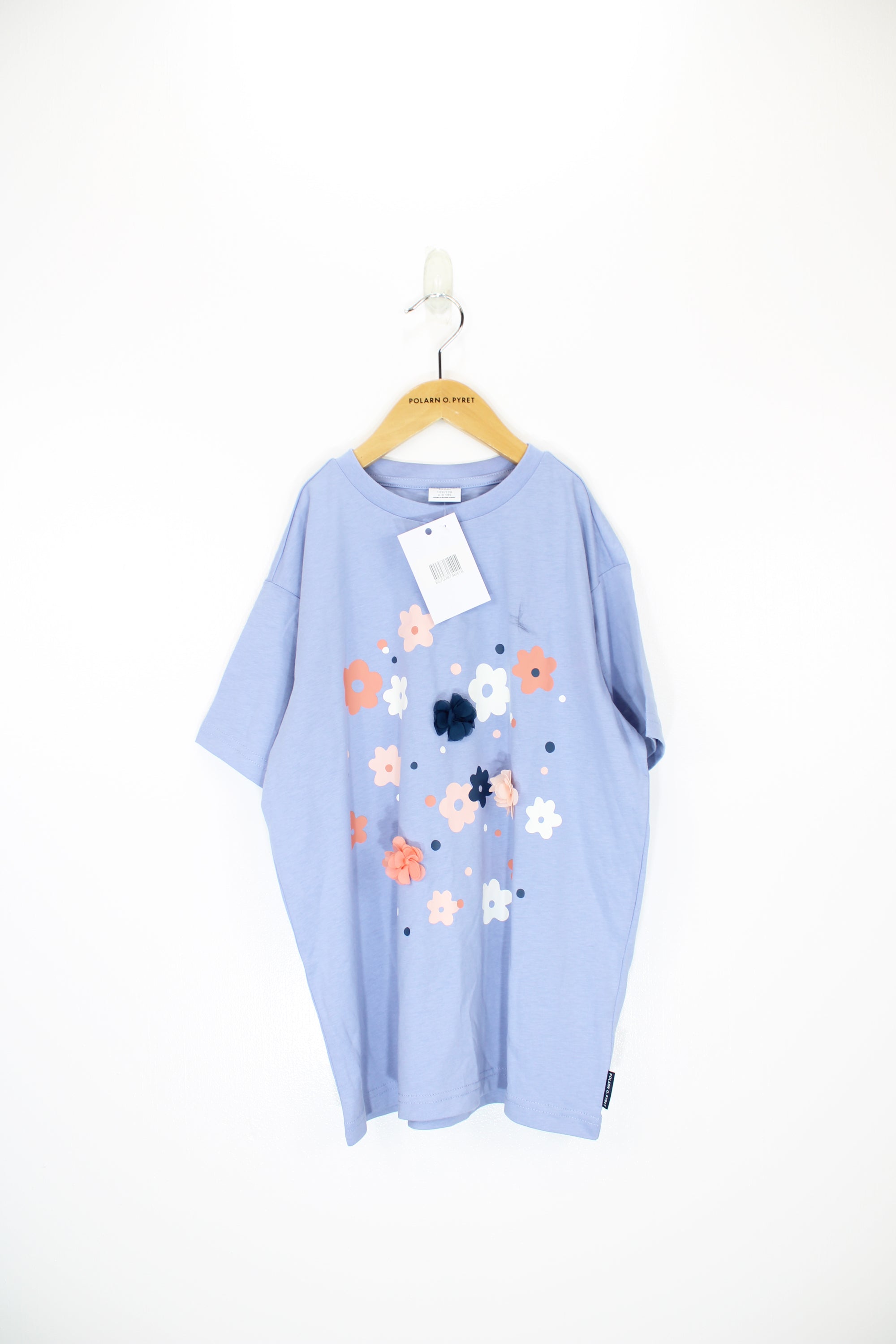 Floral Print Oversized Kids T-Shirt