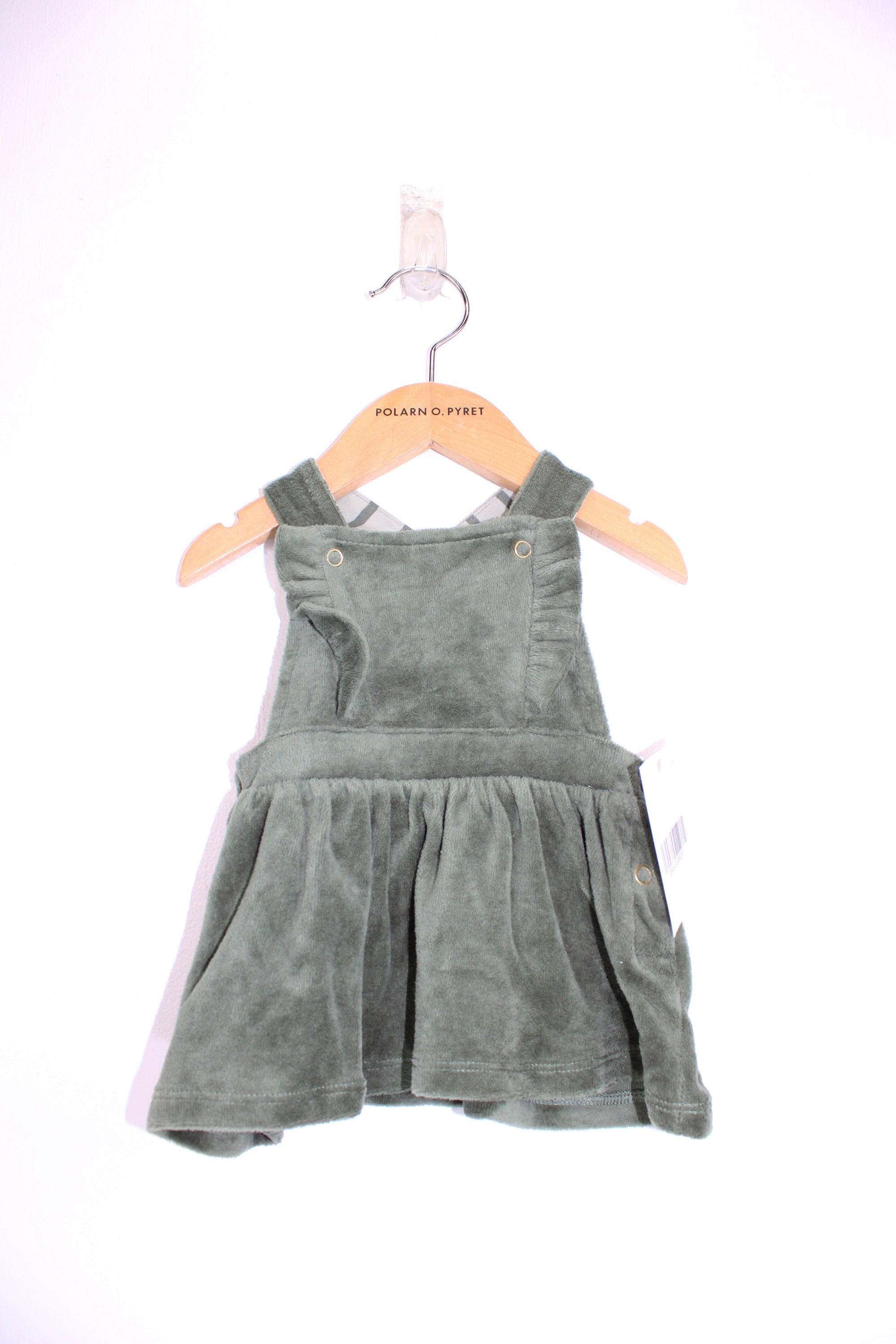 Velour Pinafore Baby Dress