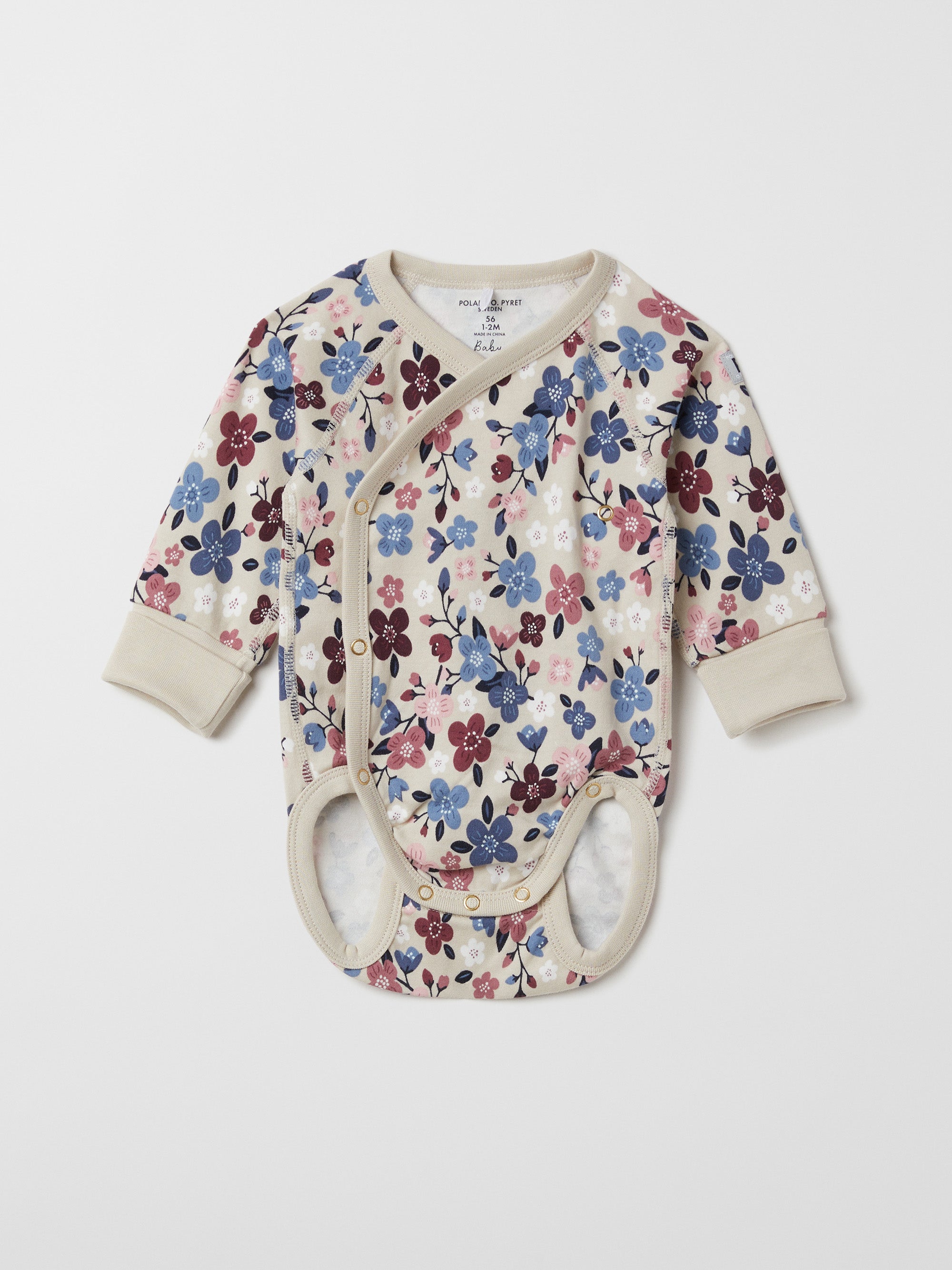 Floral Print Wraparound Babygrow