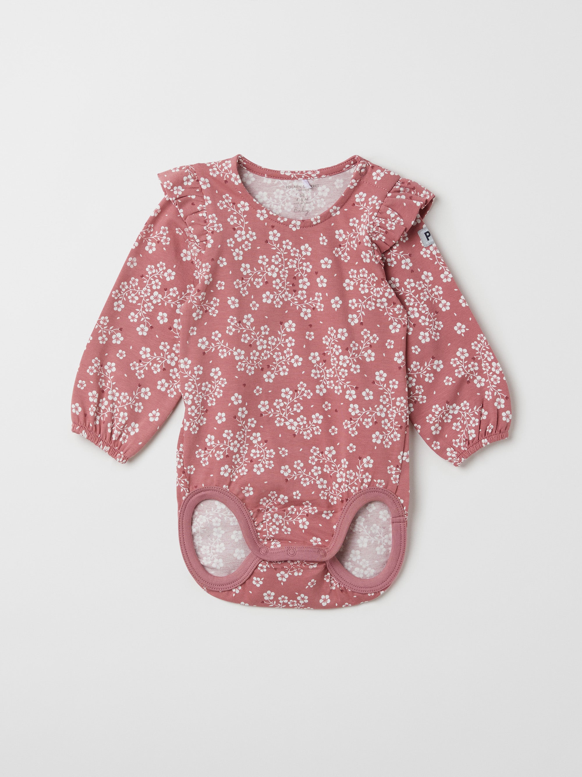 Floral Print Frilled Babygrow