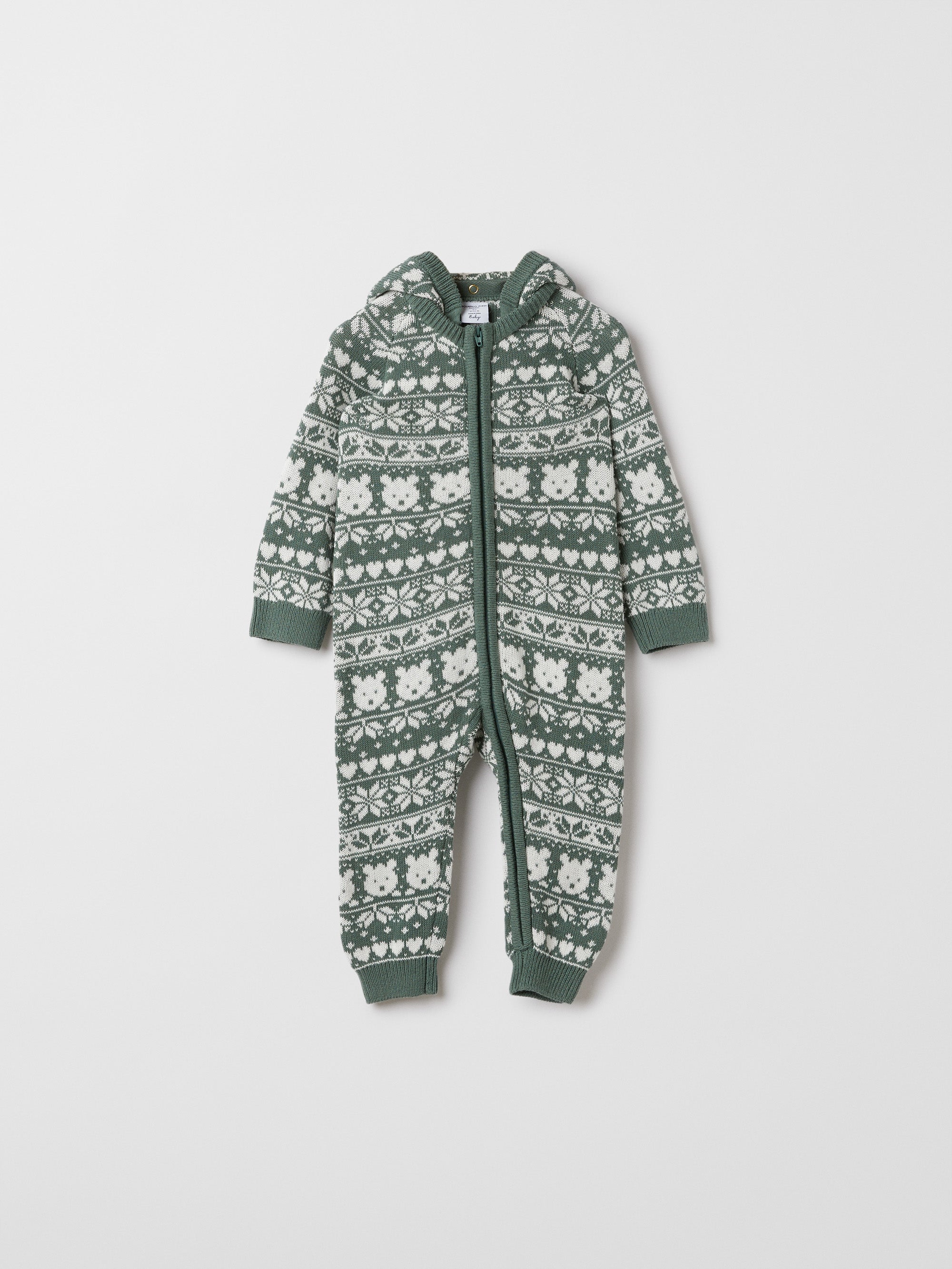 Christmas Fairisle Baby All-in-one