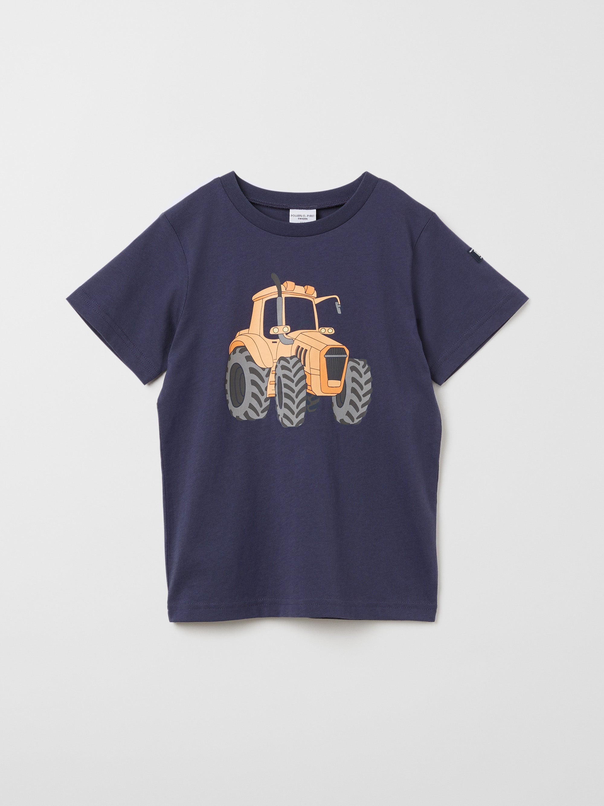 Organic Cotton Kids Tractor Print T-Shirt