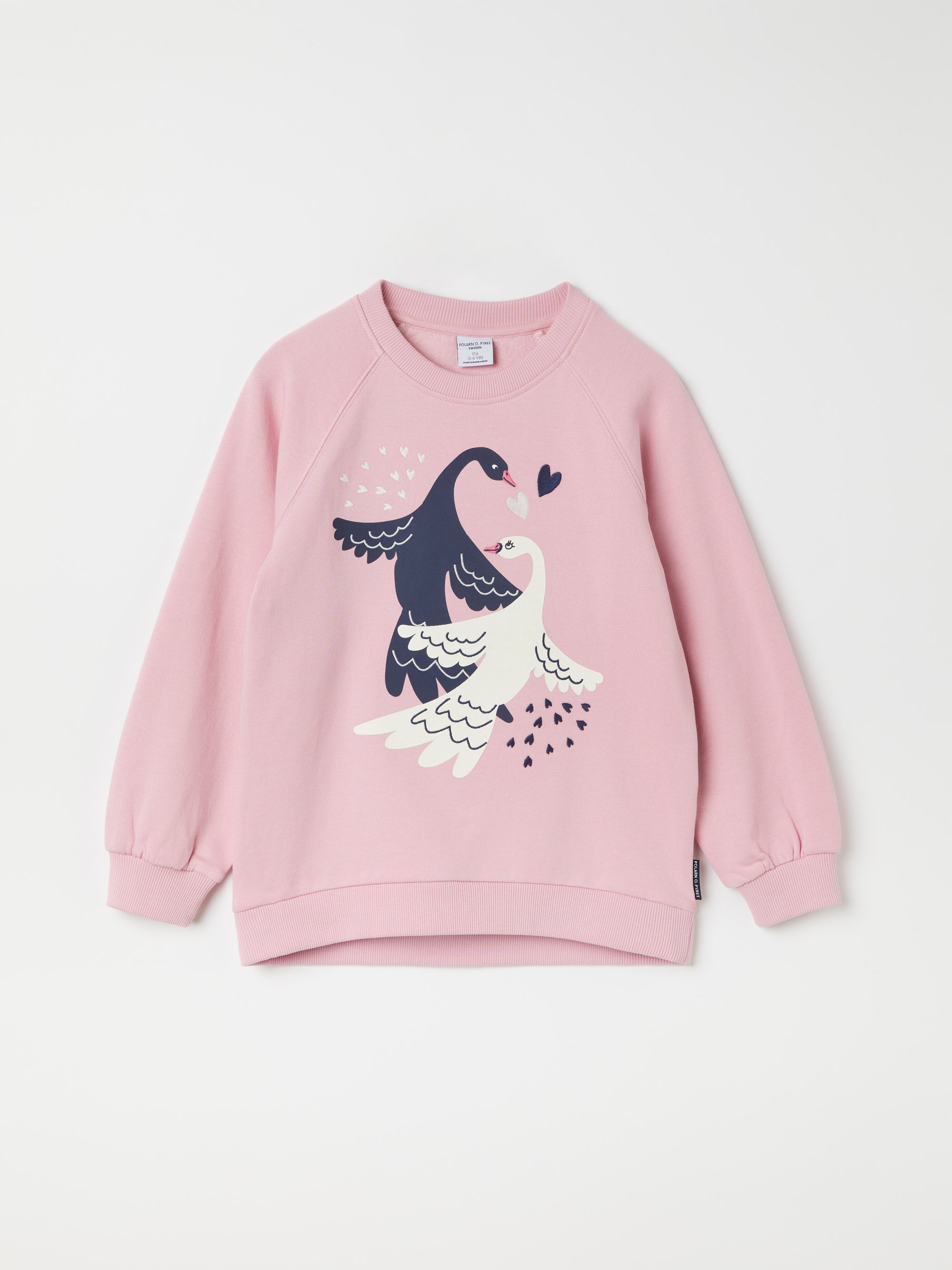 Swan Print Kids Sweatshirt