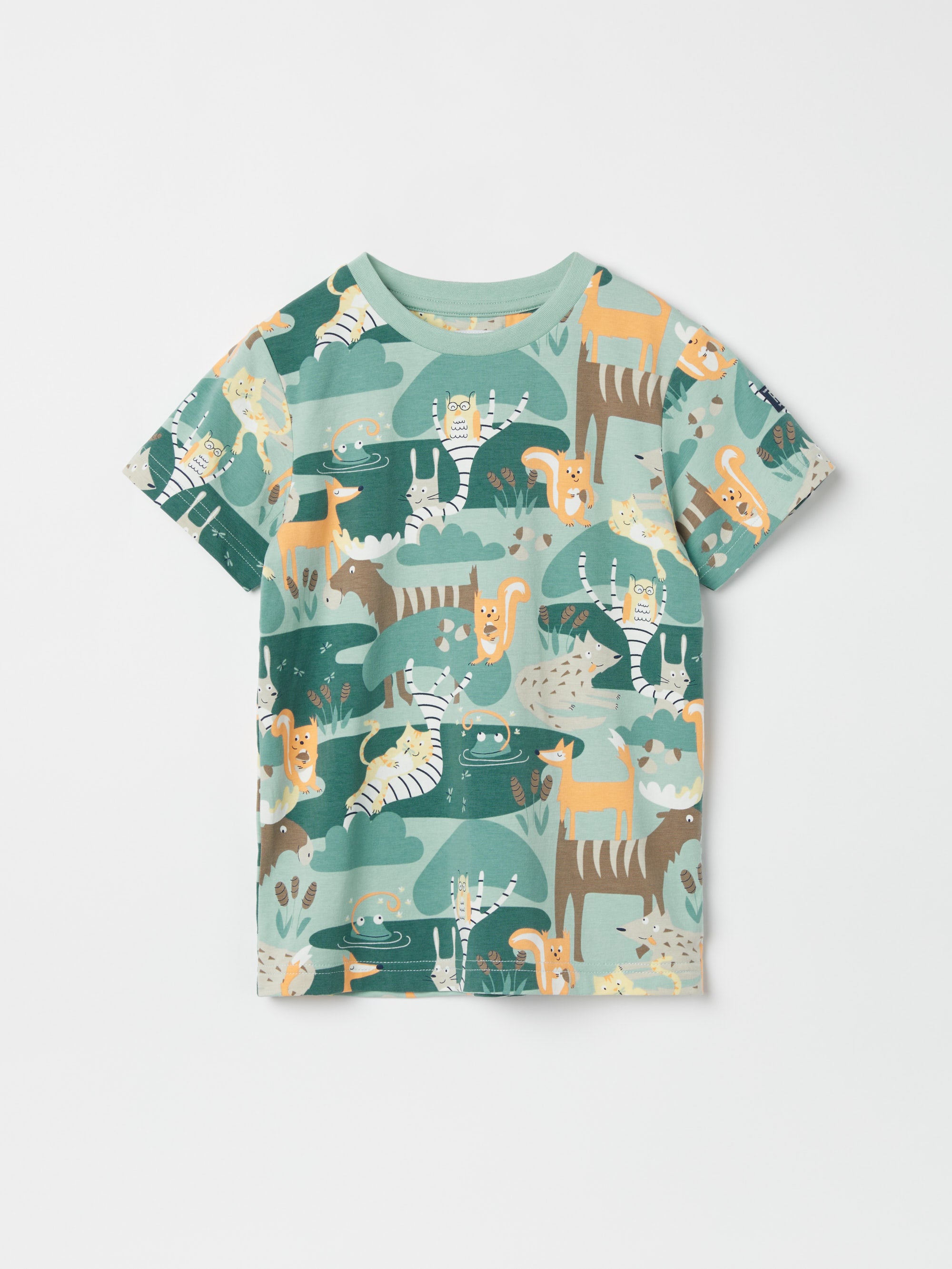Forest Animal Print Kids T-Shirt