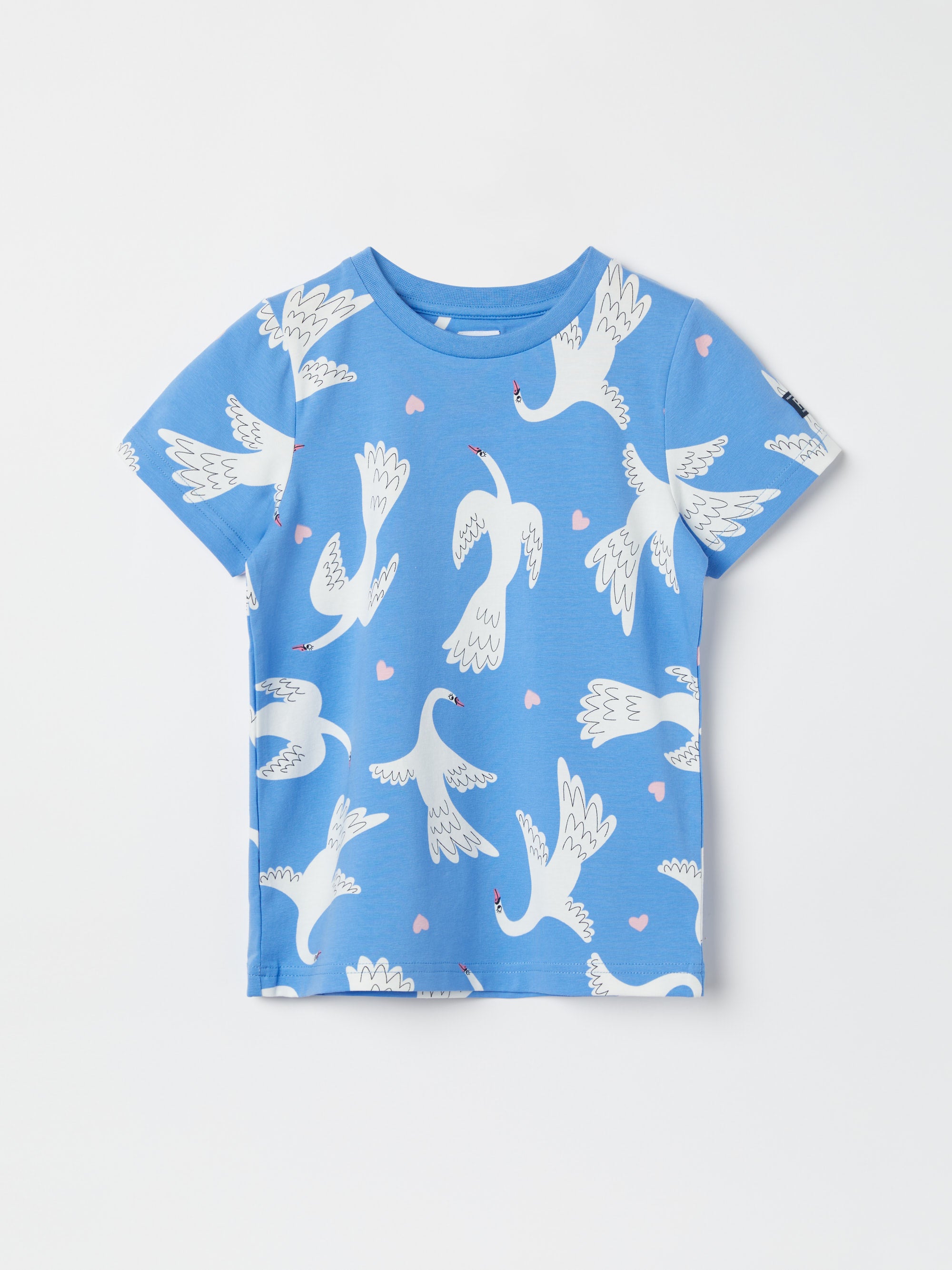 Swan Print Kids T-Shirt