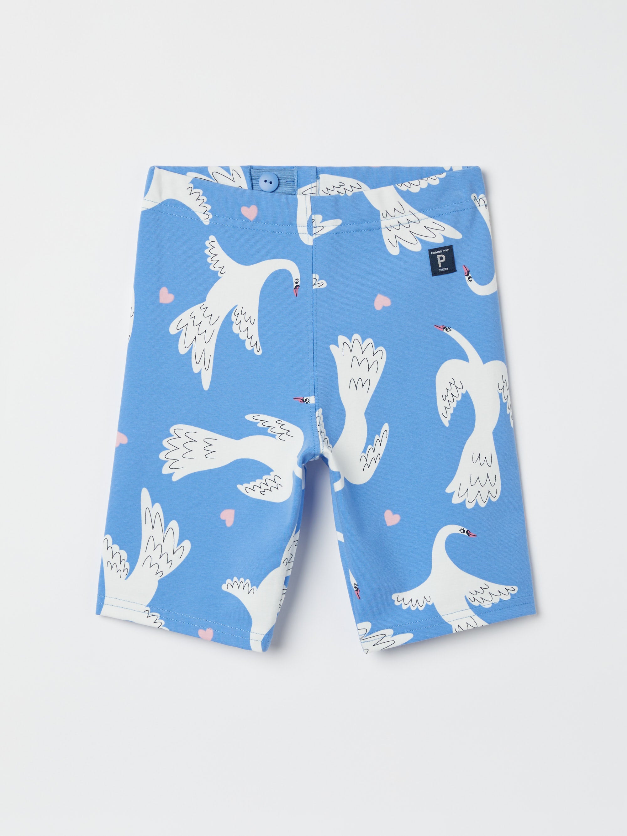 Swan Print Cycling Shorts