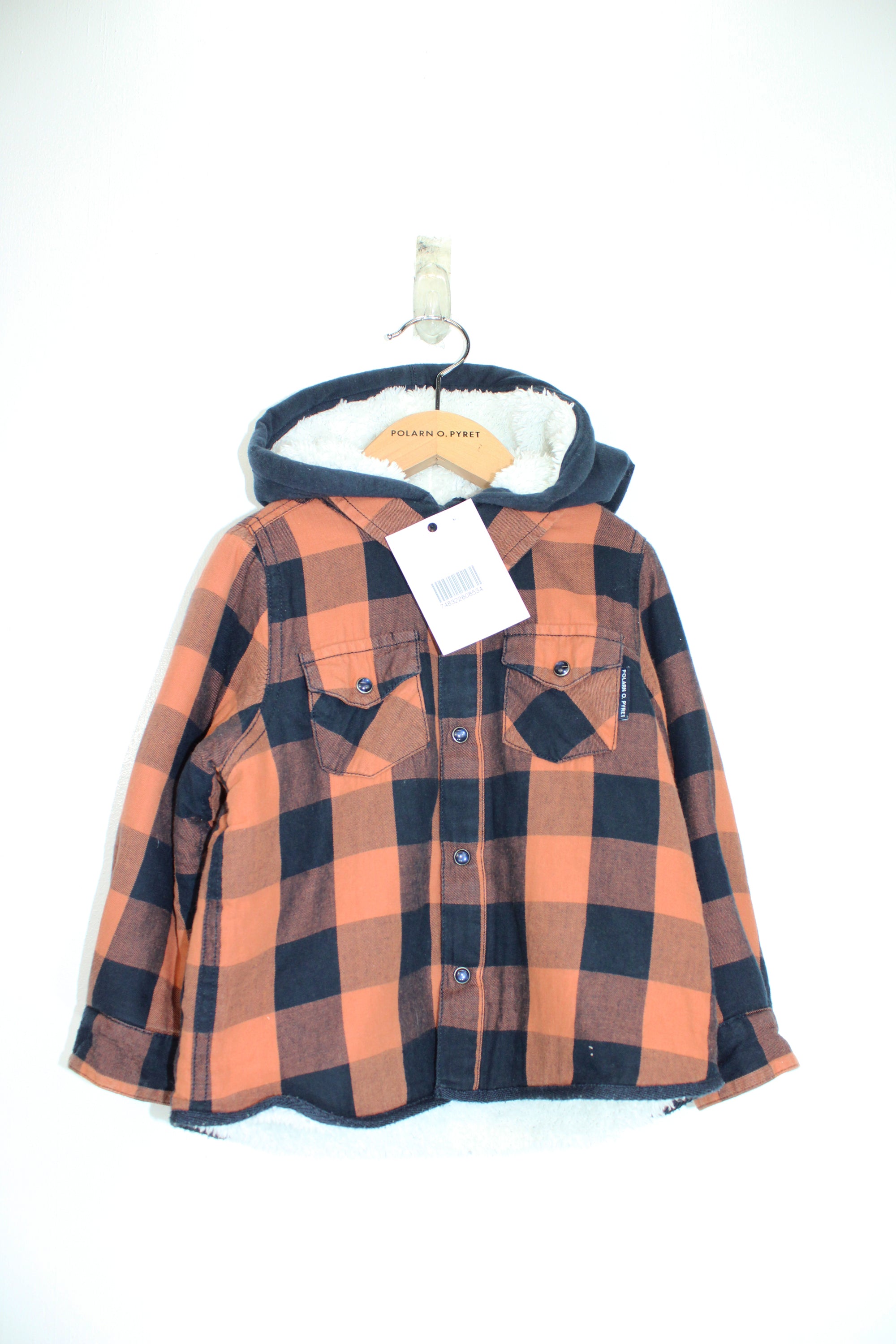 Kids Fleece Lined Hooded Shirt