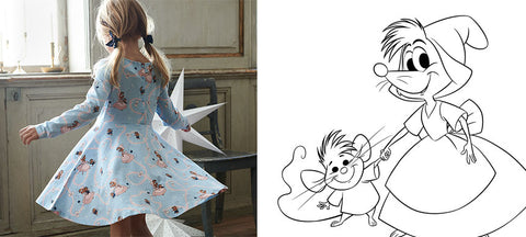 Colour in our beautiful Cinderella dress print.