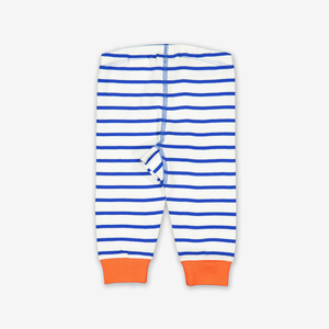Striped Baby Leggings-Unisex-0-1y-White