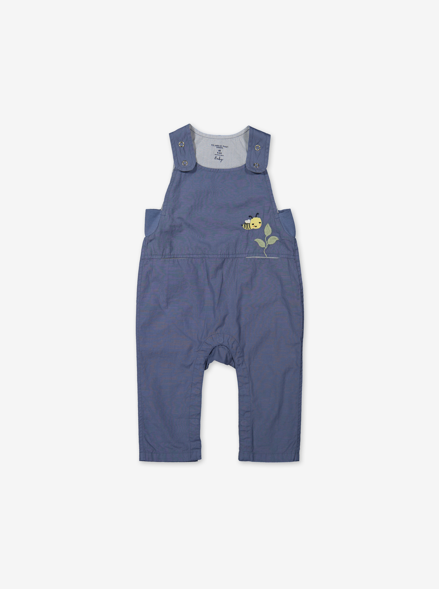 Bee Embroidery Baby Dungarees