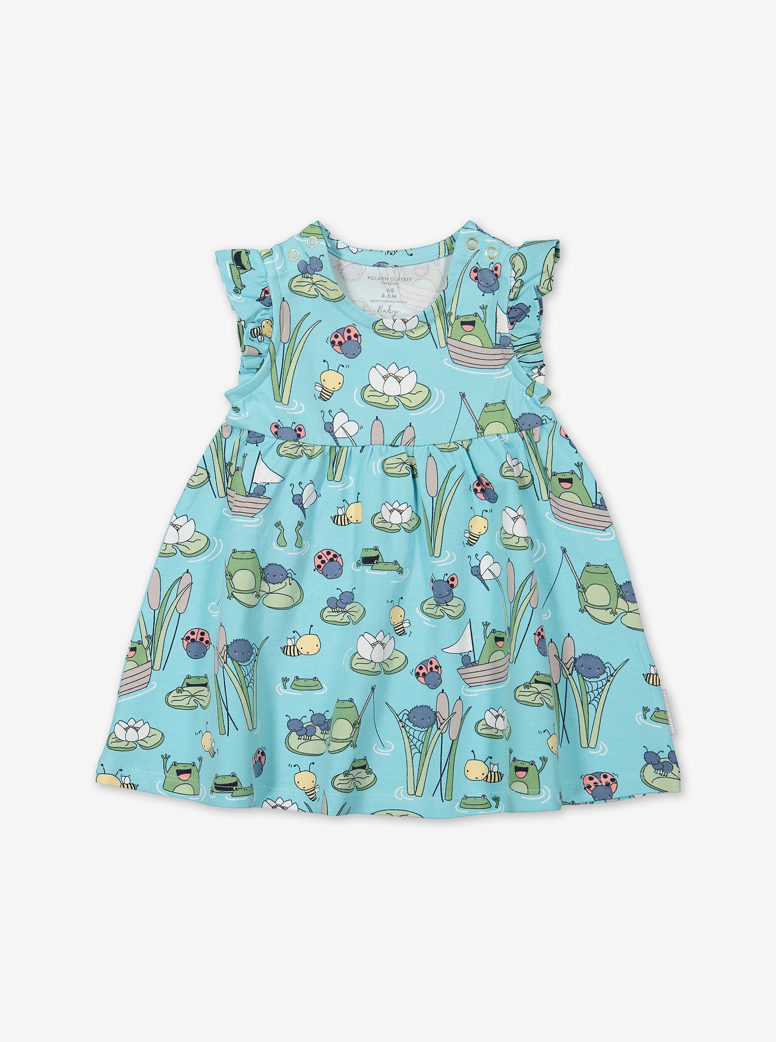 Pond Print Baby Dress & Shorts Set