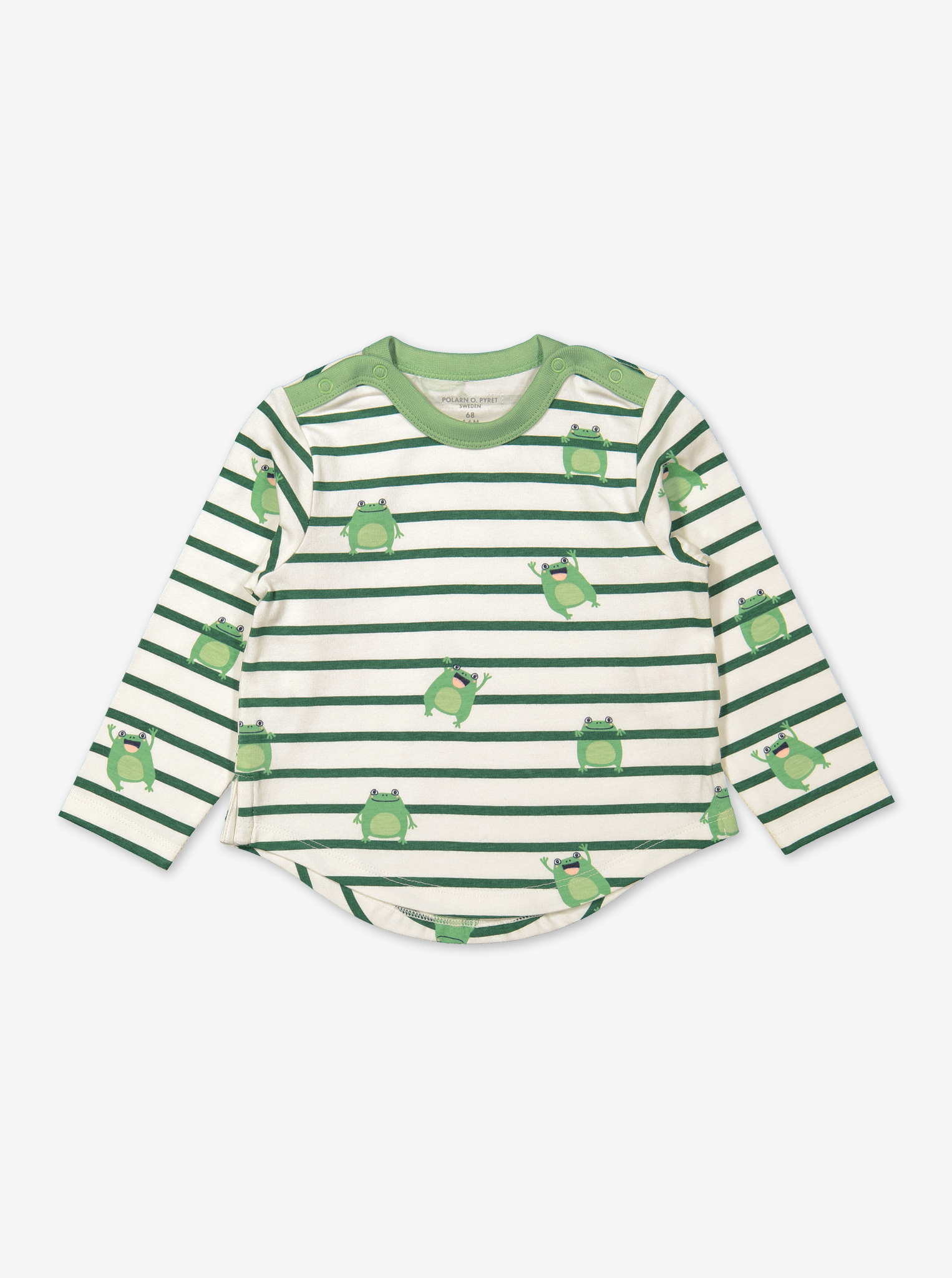 Stripes & Frog Print Baby Top