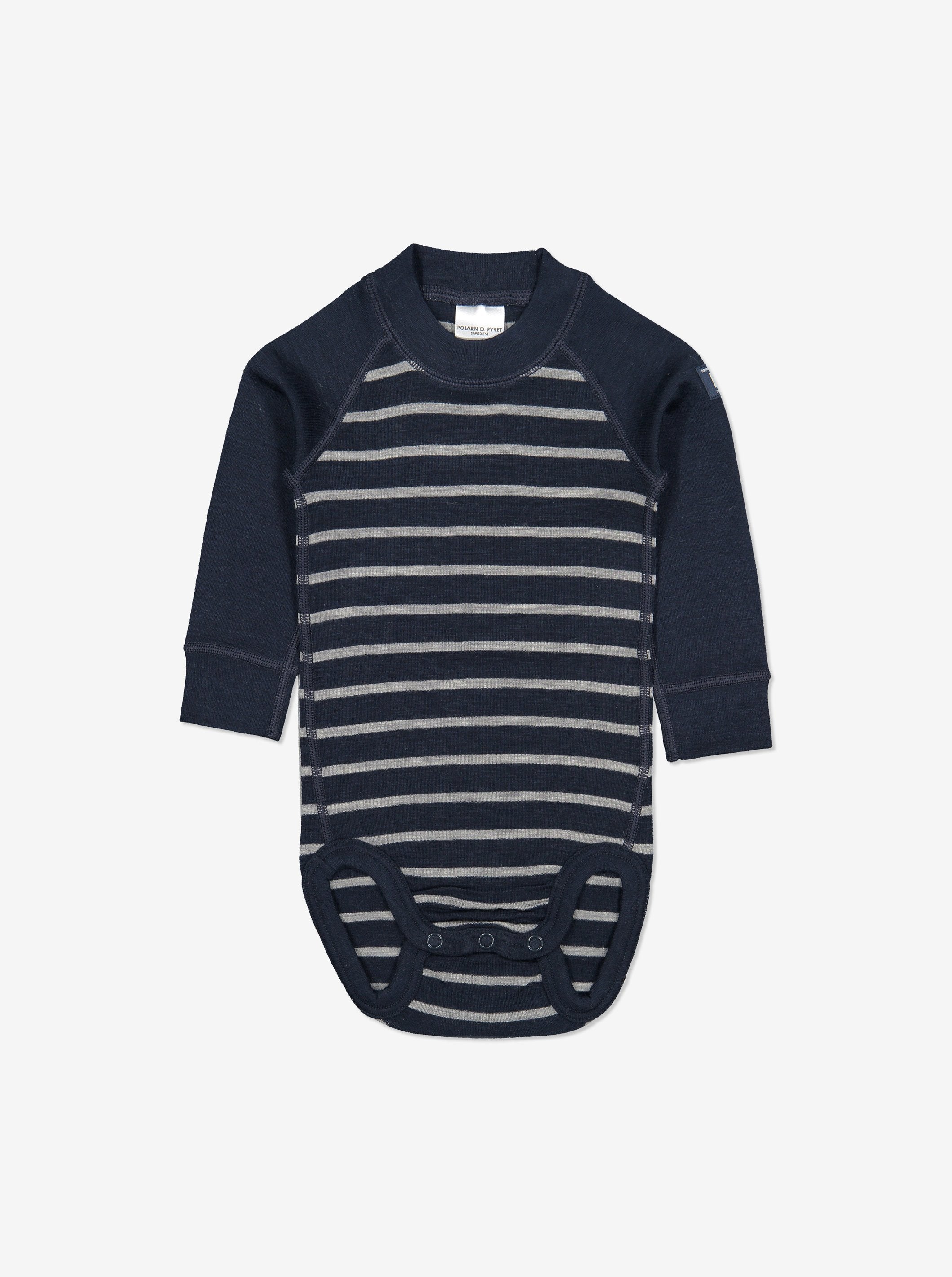 Striped Thermal Merino Wool Babygrow