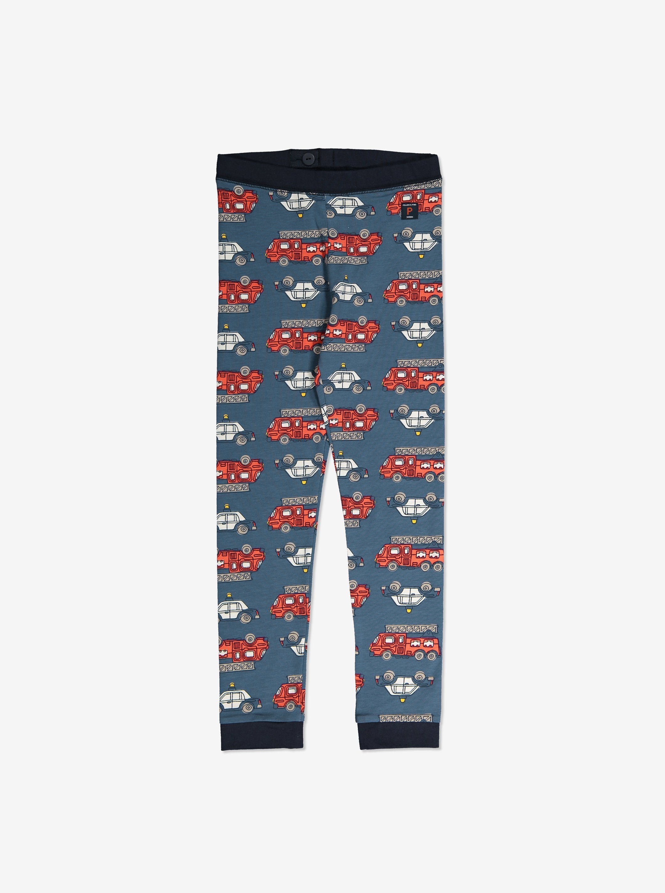 Vehicle Print Kids Cuffed Leggings