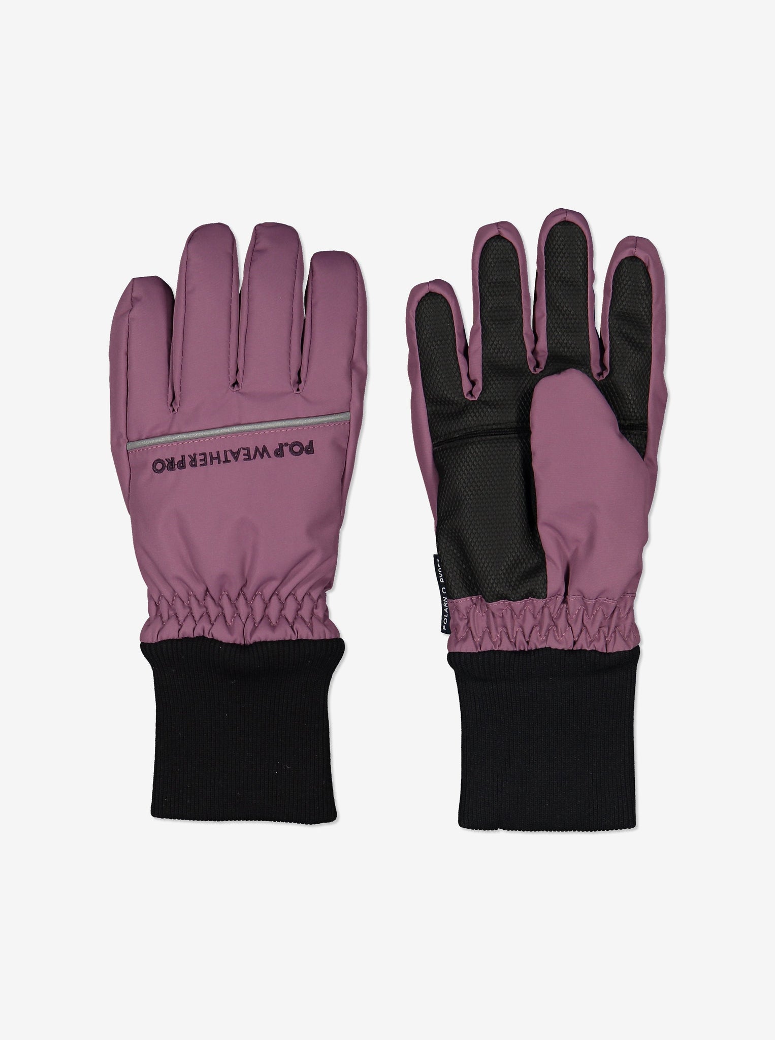 Kids Padded Winter Gloves-2-12y-Purple-Girl | Polarn O. Pyret UK