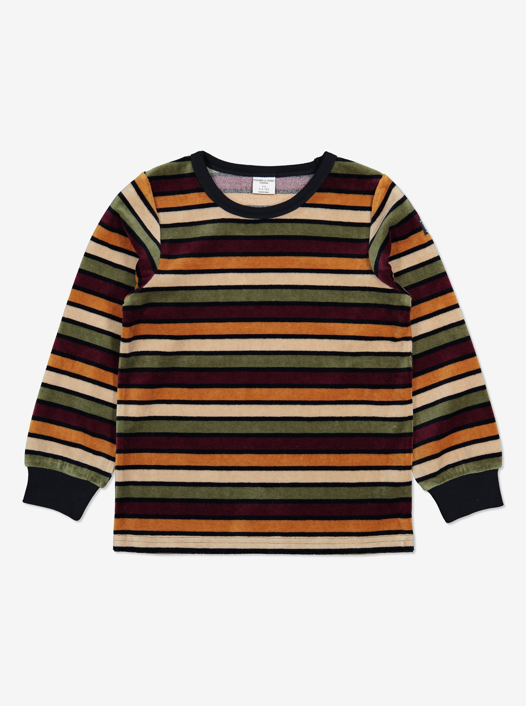 Striped Velour Kids Top