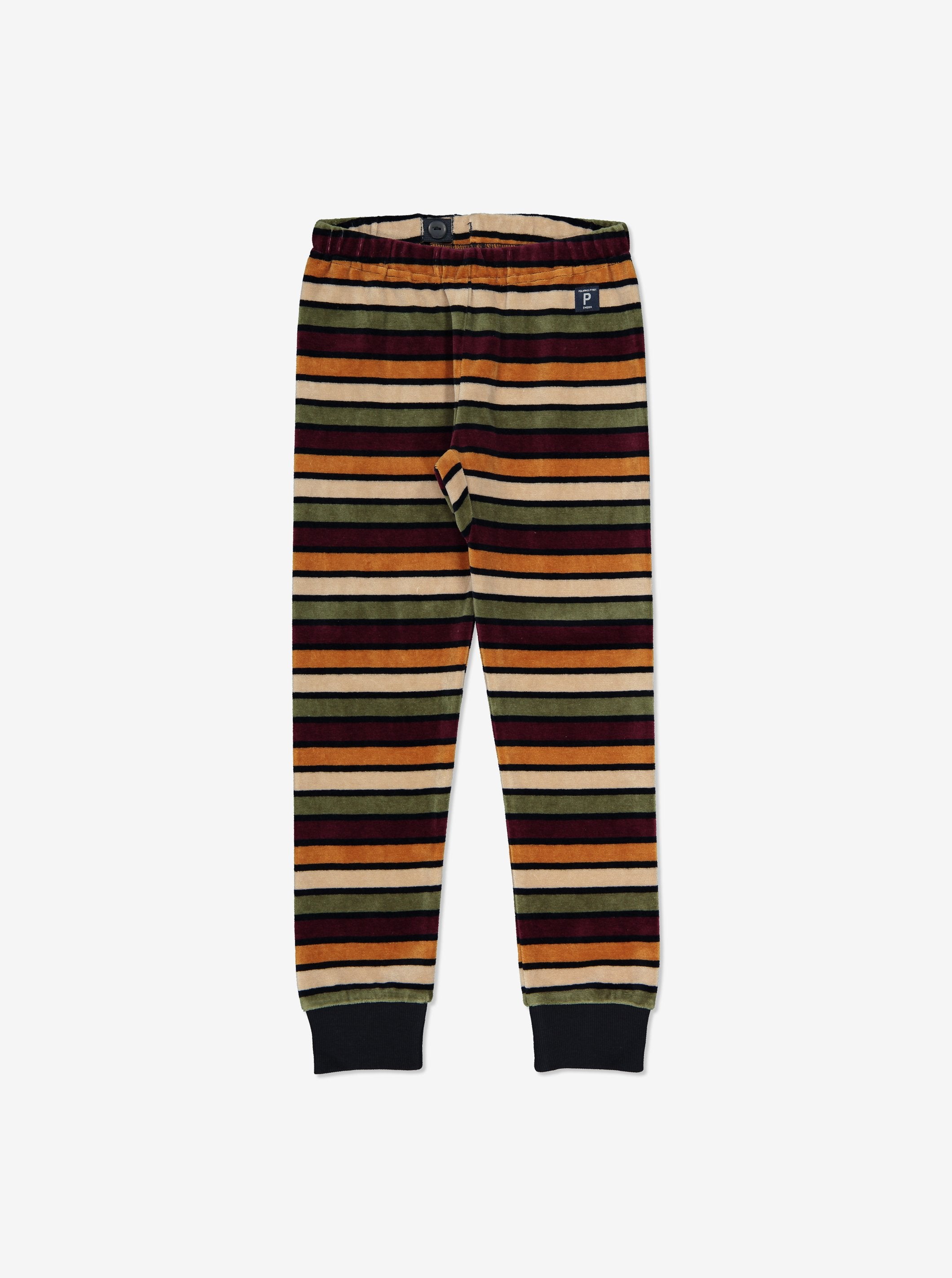Striped Velour Kids Trousers