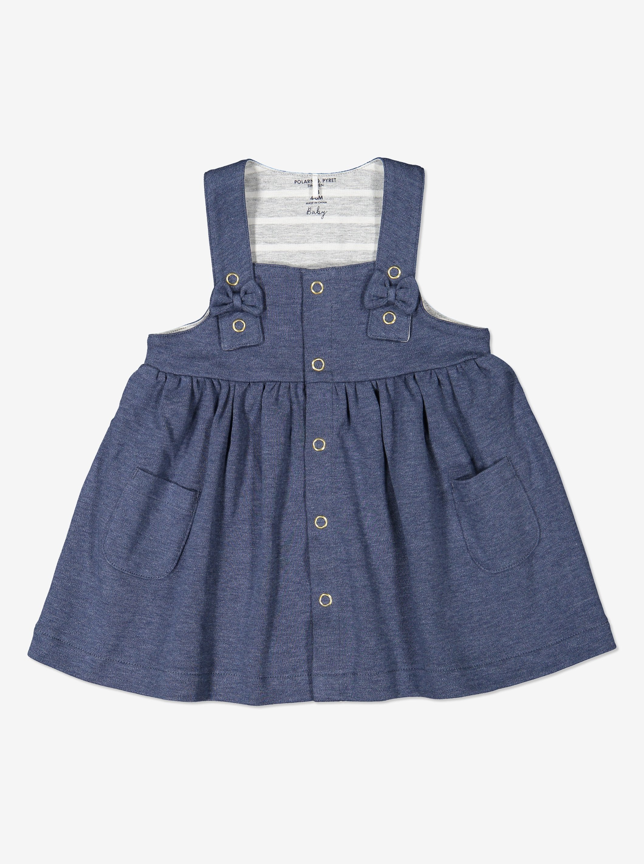 Bow Front Baby Pinafore Dress