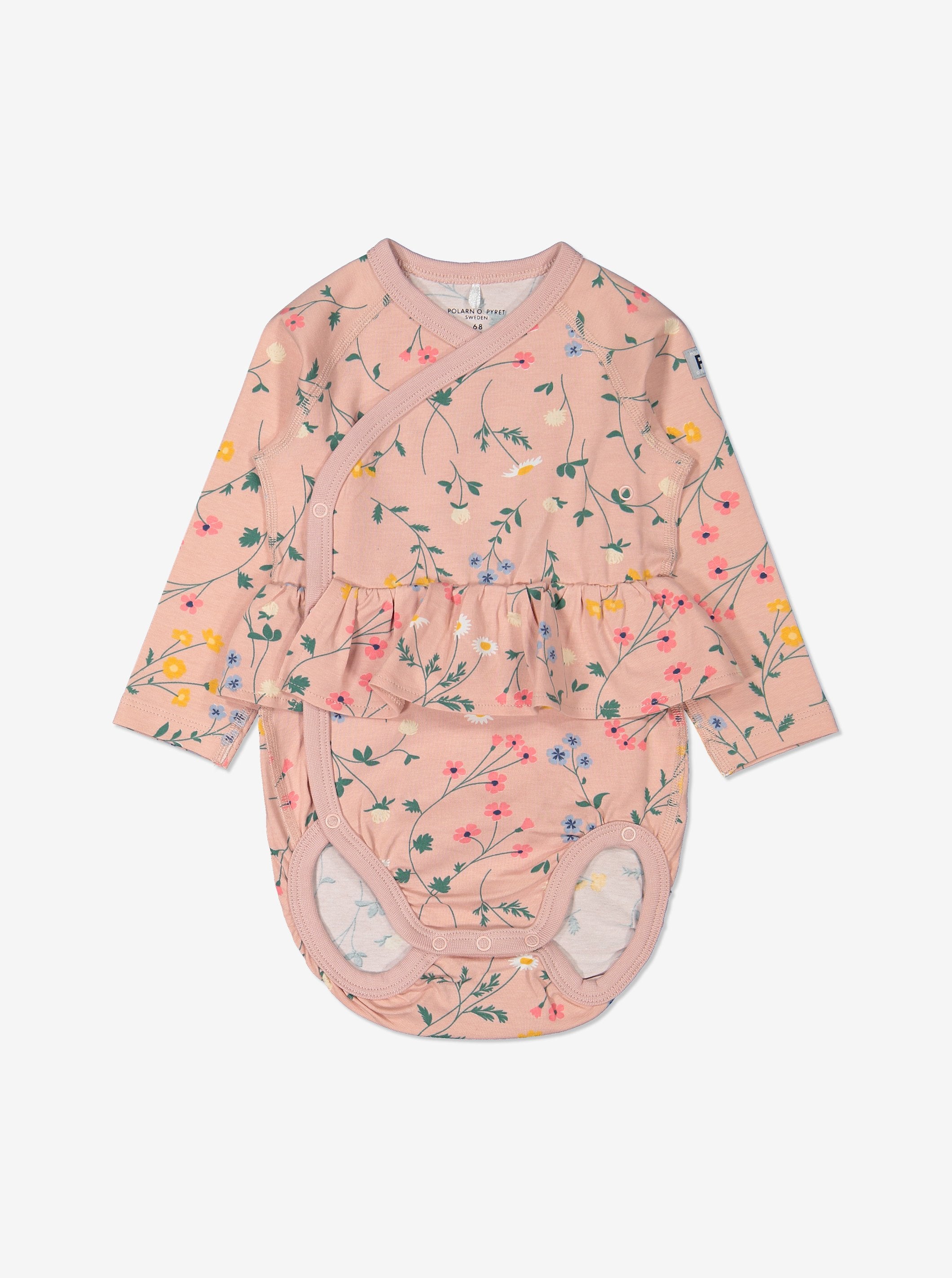 Floral Frilled Wraparound Babygrow