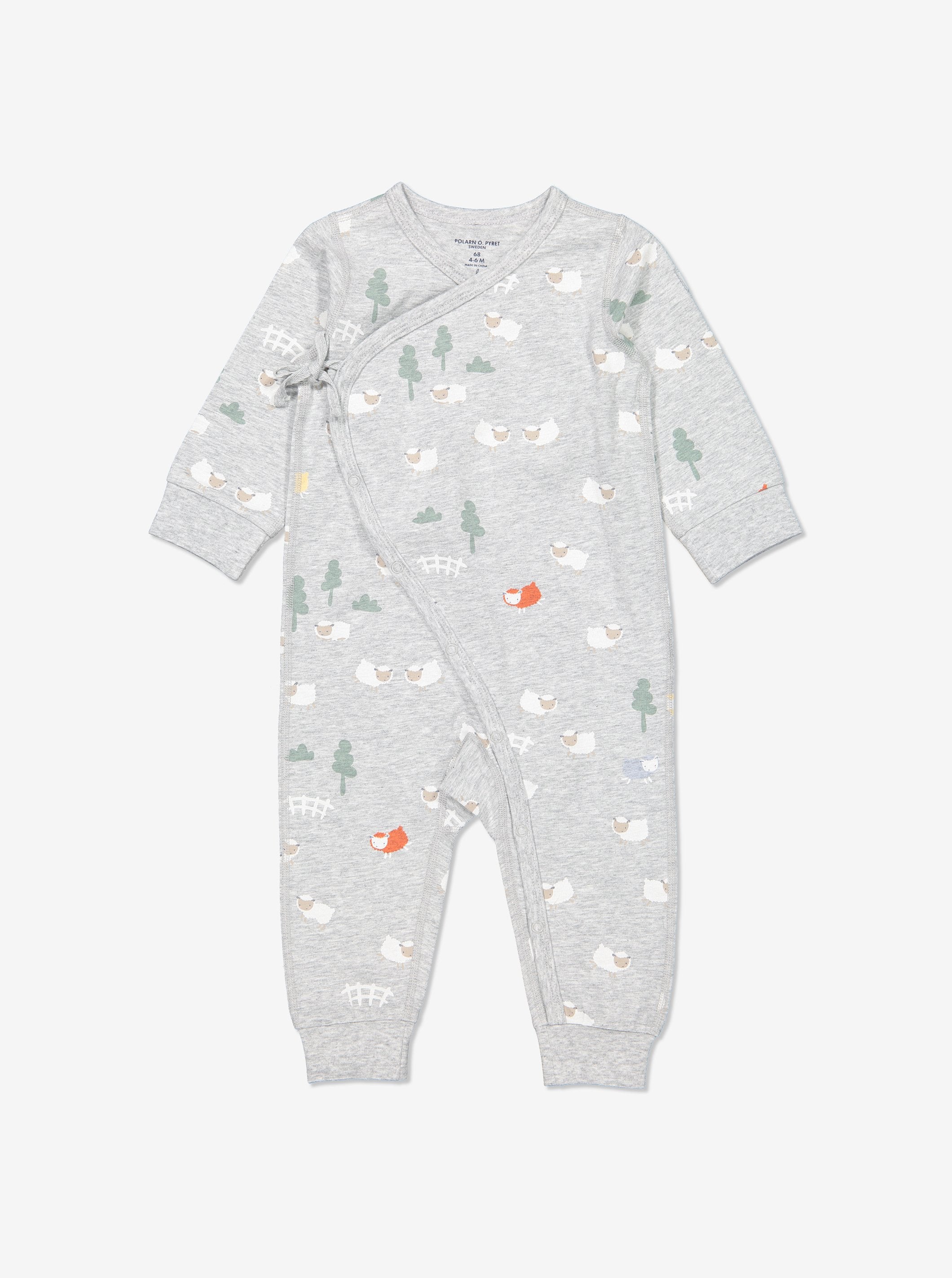 Little Lamb Print Baby Overall
