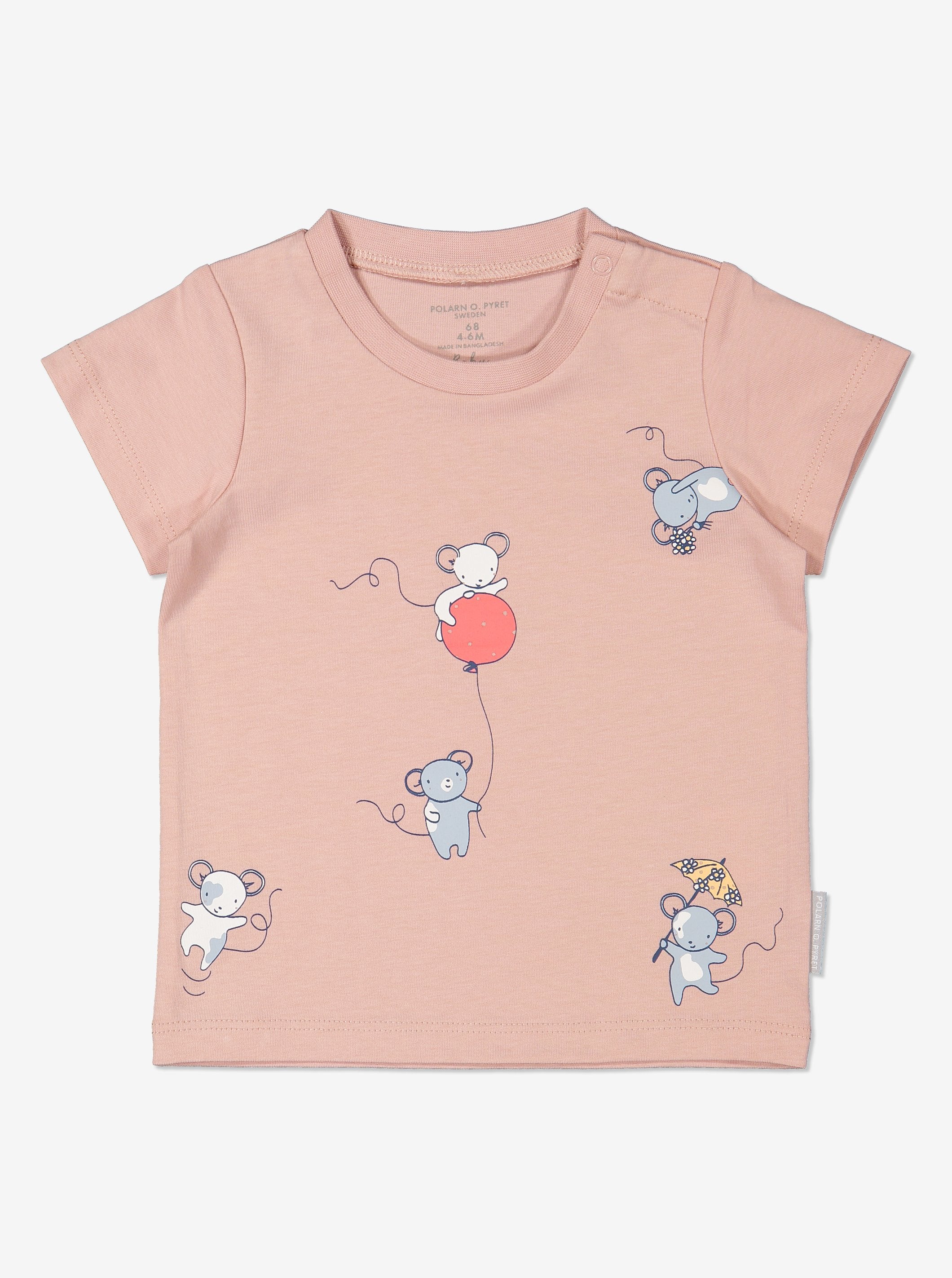 GOTS Organic Mouse Print T-Shirt