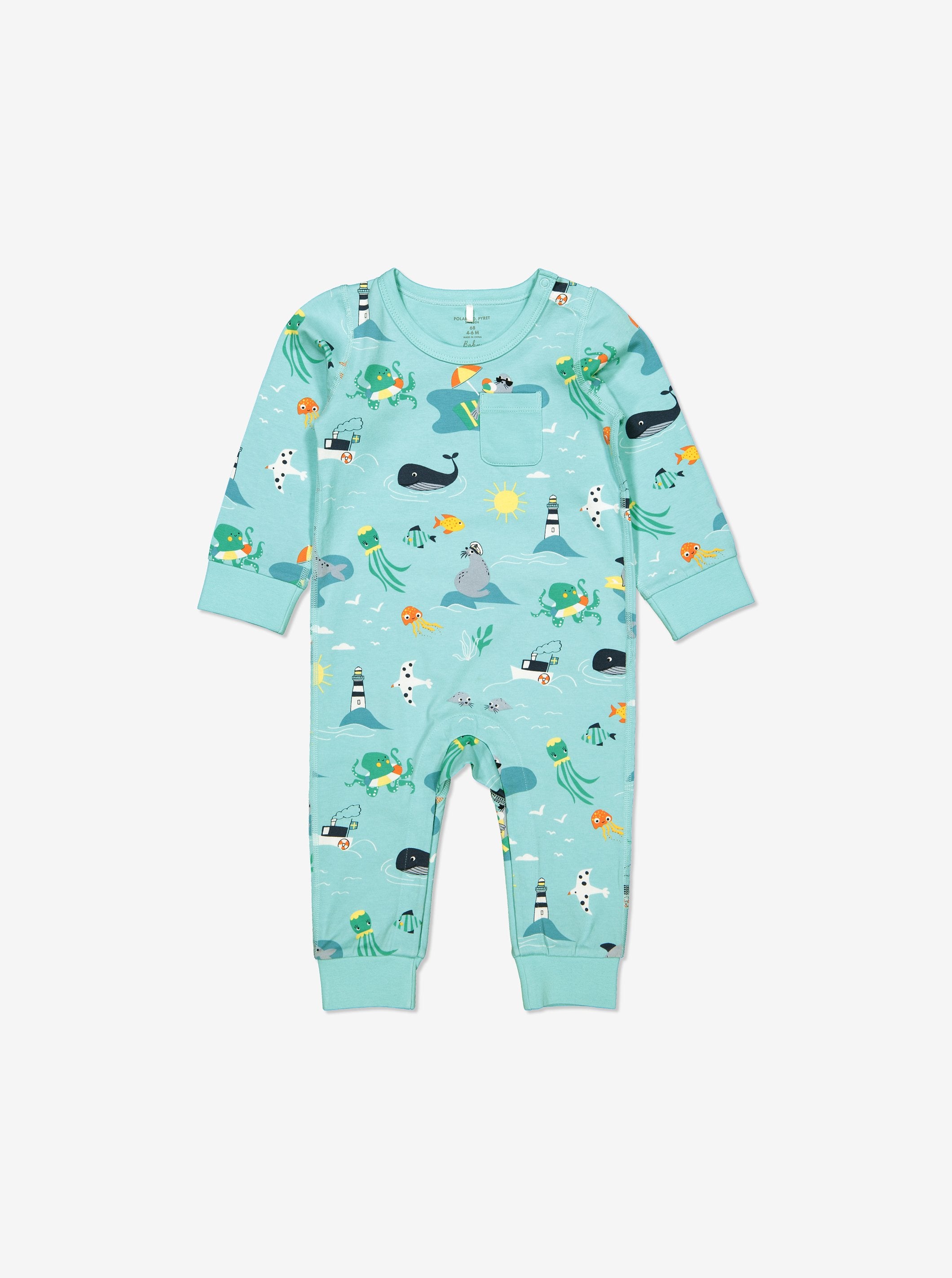 Seaside Print Baby All in one