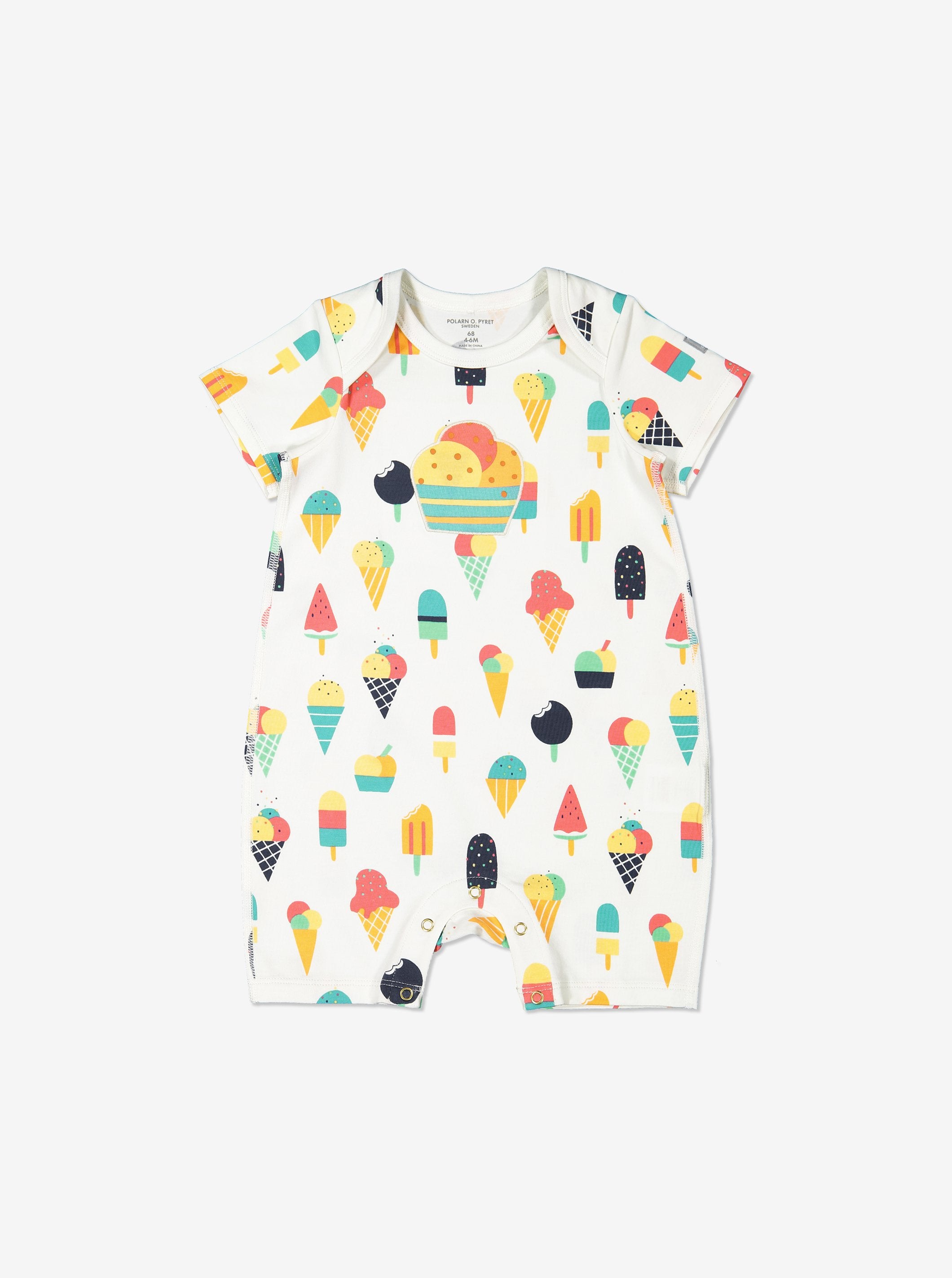 Ice Cream Print Baby All-in-one